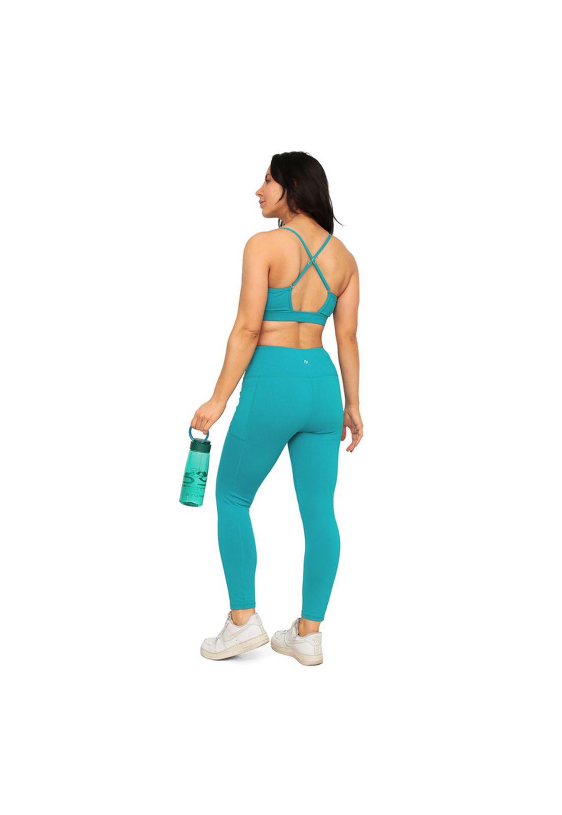 Legging Mujer Clasica Con Bolsillos H2O Wear Turquesa-4