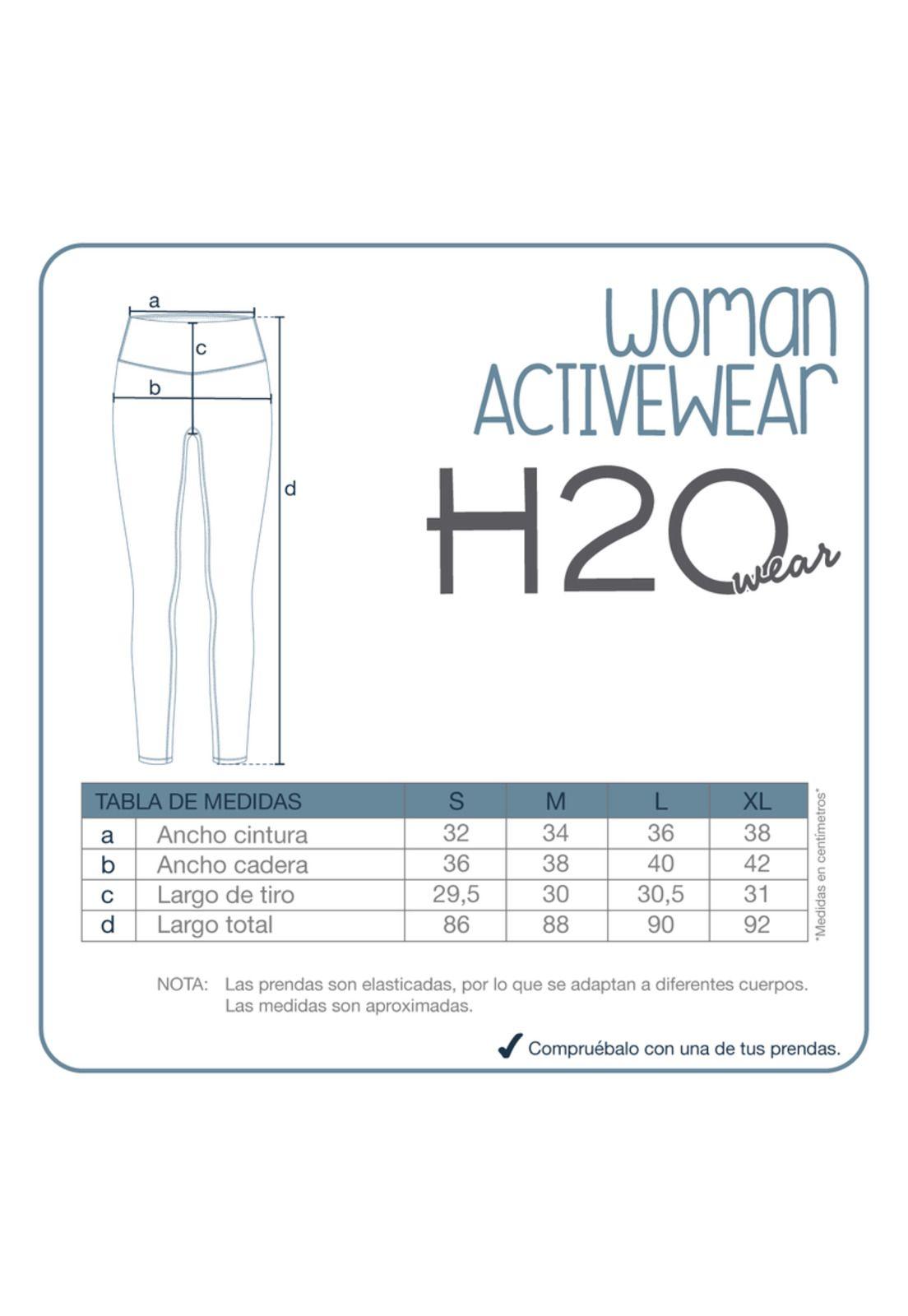 Legging Mujer Clasica Con Bolsillos H2O Wear Turquesa-6