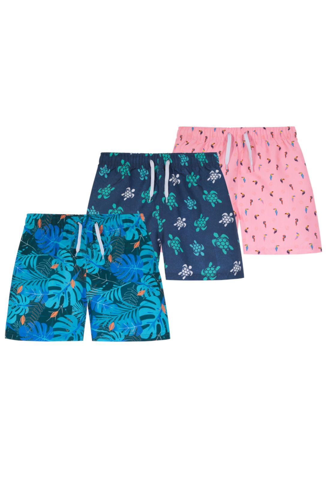 Pack 3 Traje de Baño Niño Short H2O Wear Multicolor-0