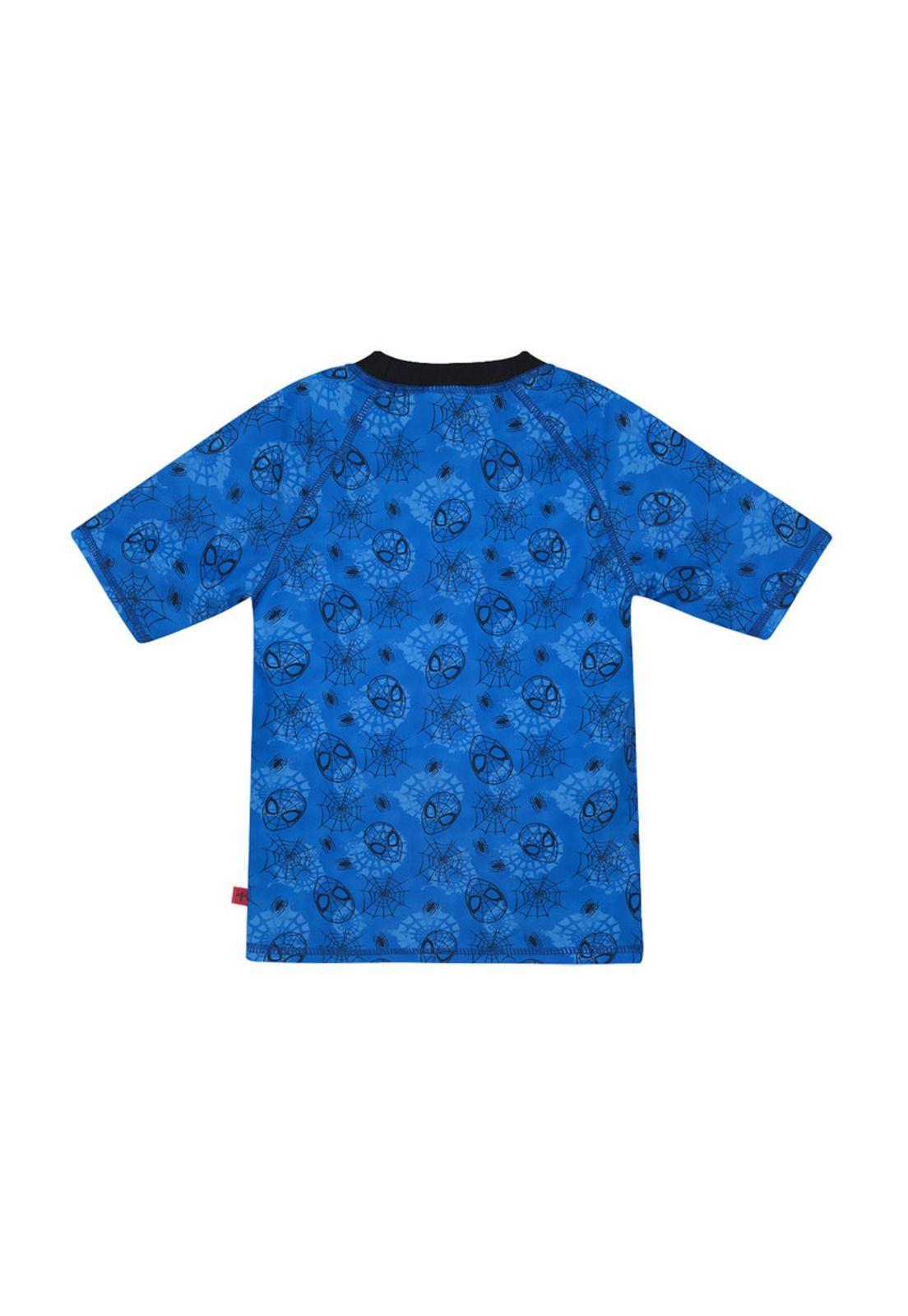 Polera Niño UV50+ Disney Spiderman Azul M/Corta-1