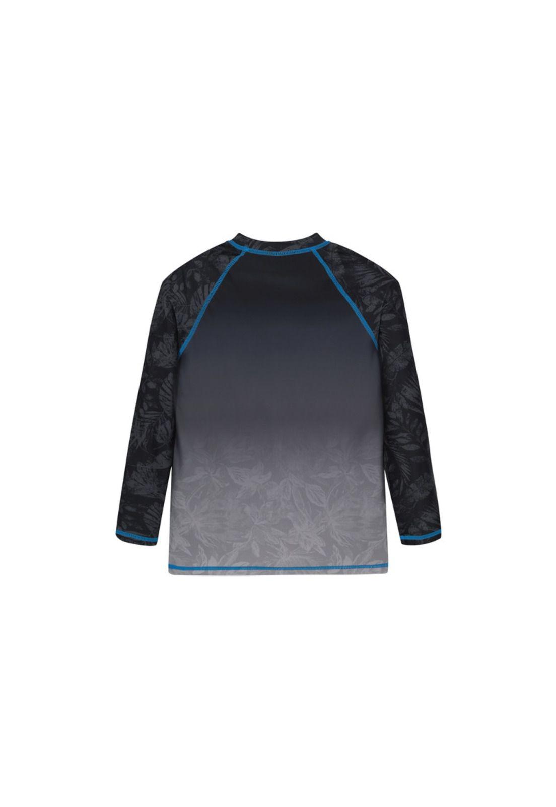 Traje de Baño Niño Polera UV50 M/Larga  H2O Wear Negro-2
