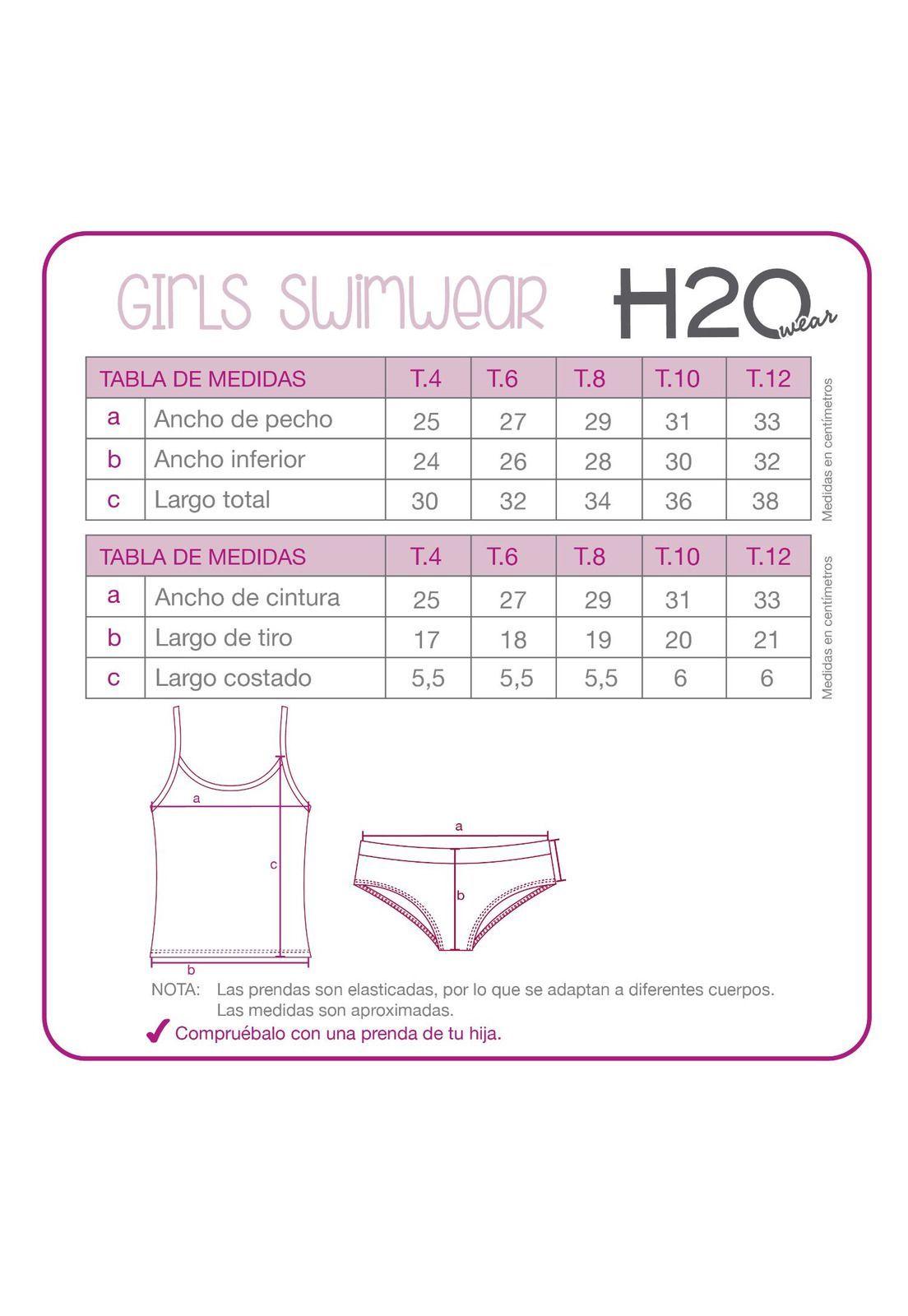 Traje de Baño Niña Tankini UV30+ H2O Wear Blanco-3