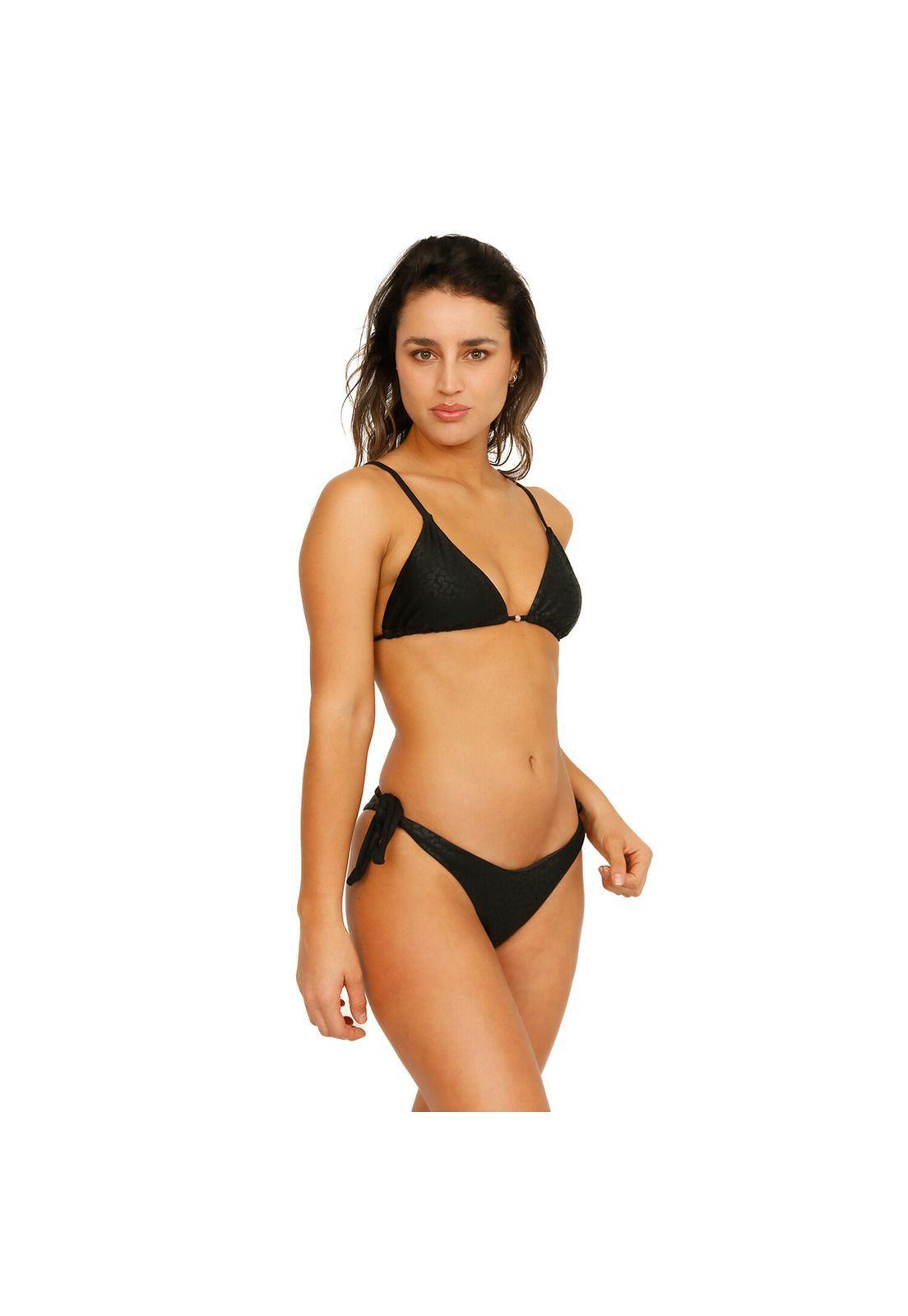 Traje de Baño Mujer Bikini Amy Black Liso H2O Wear-2