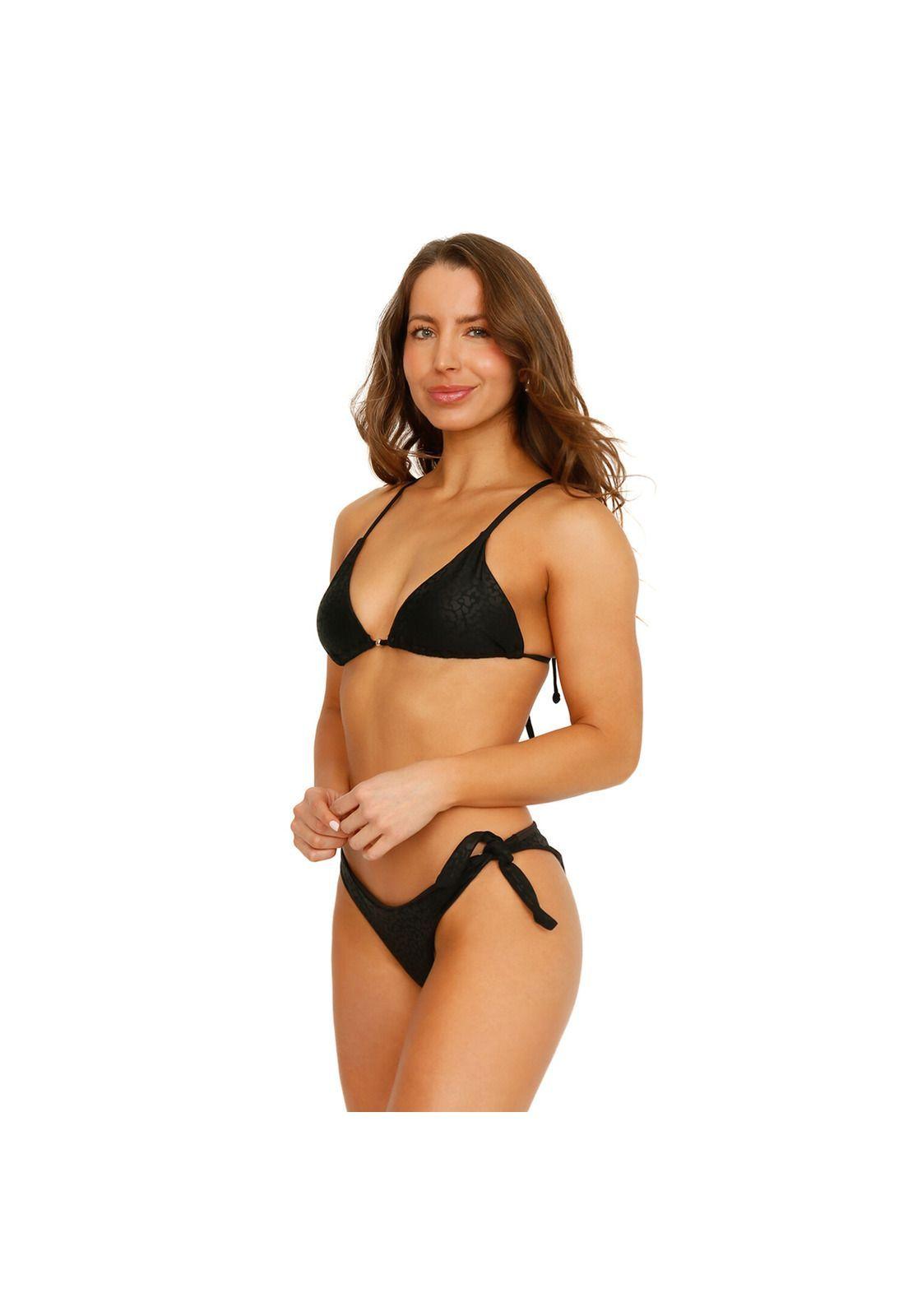 Traje de Baño Mujer Bikini Amy Black Liso H2O Wear-6