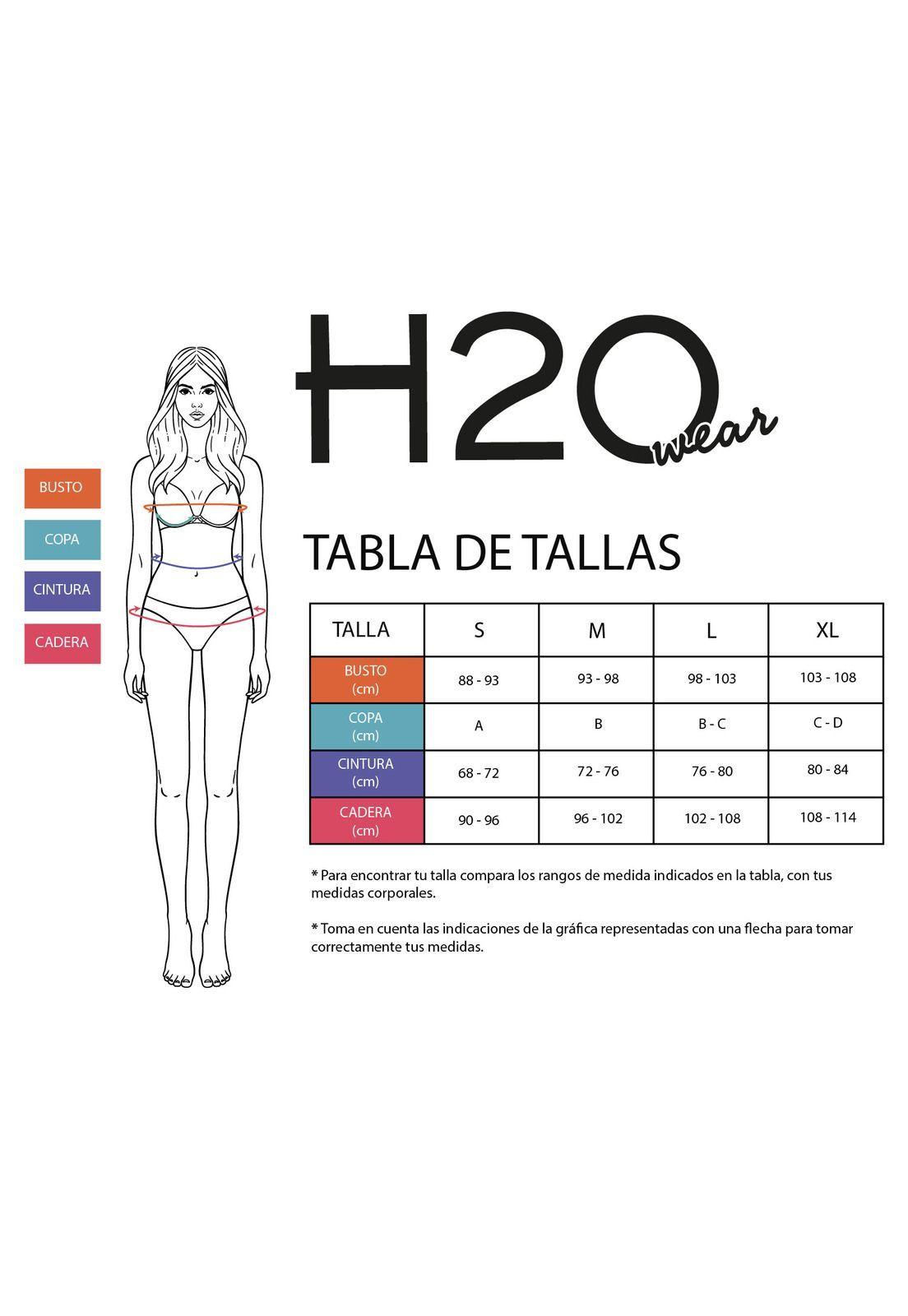 Traje de Baño Mujer Bikini Amy Black Liso H2O Wear-8