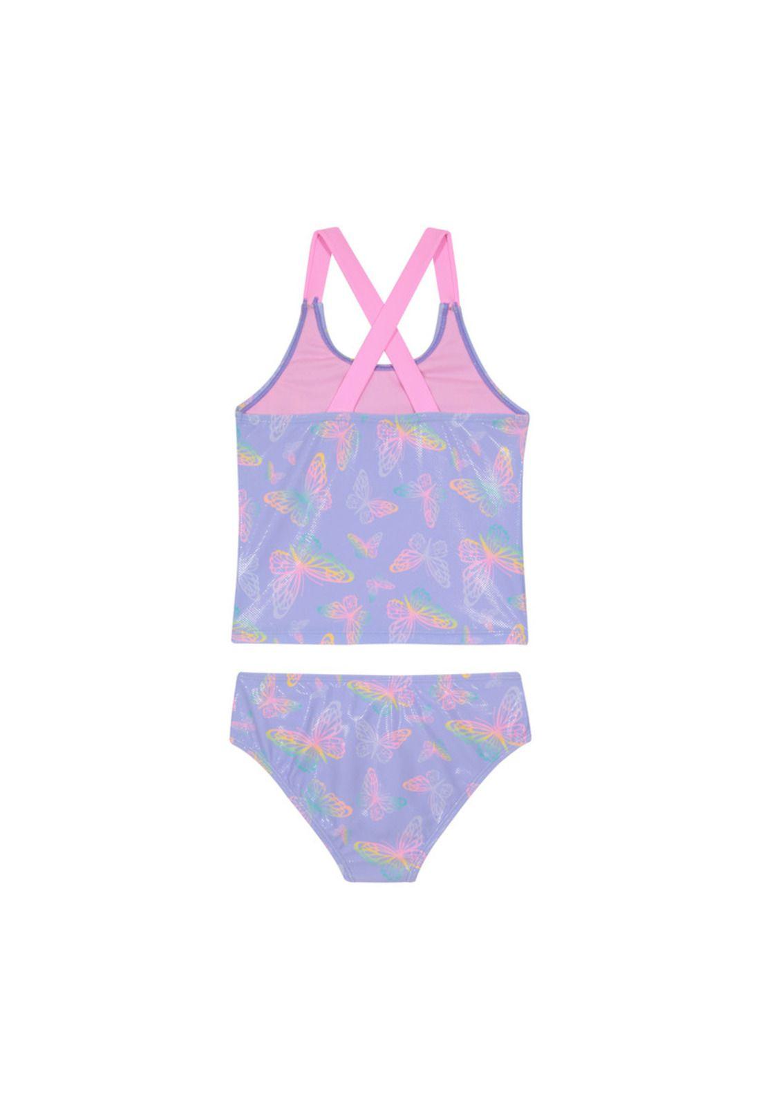 Traje de Baño Niña Tankini Vuelo UV50 H2O Wear Lila-2