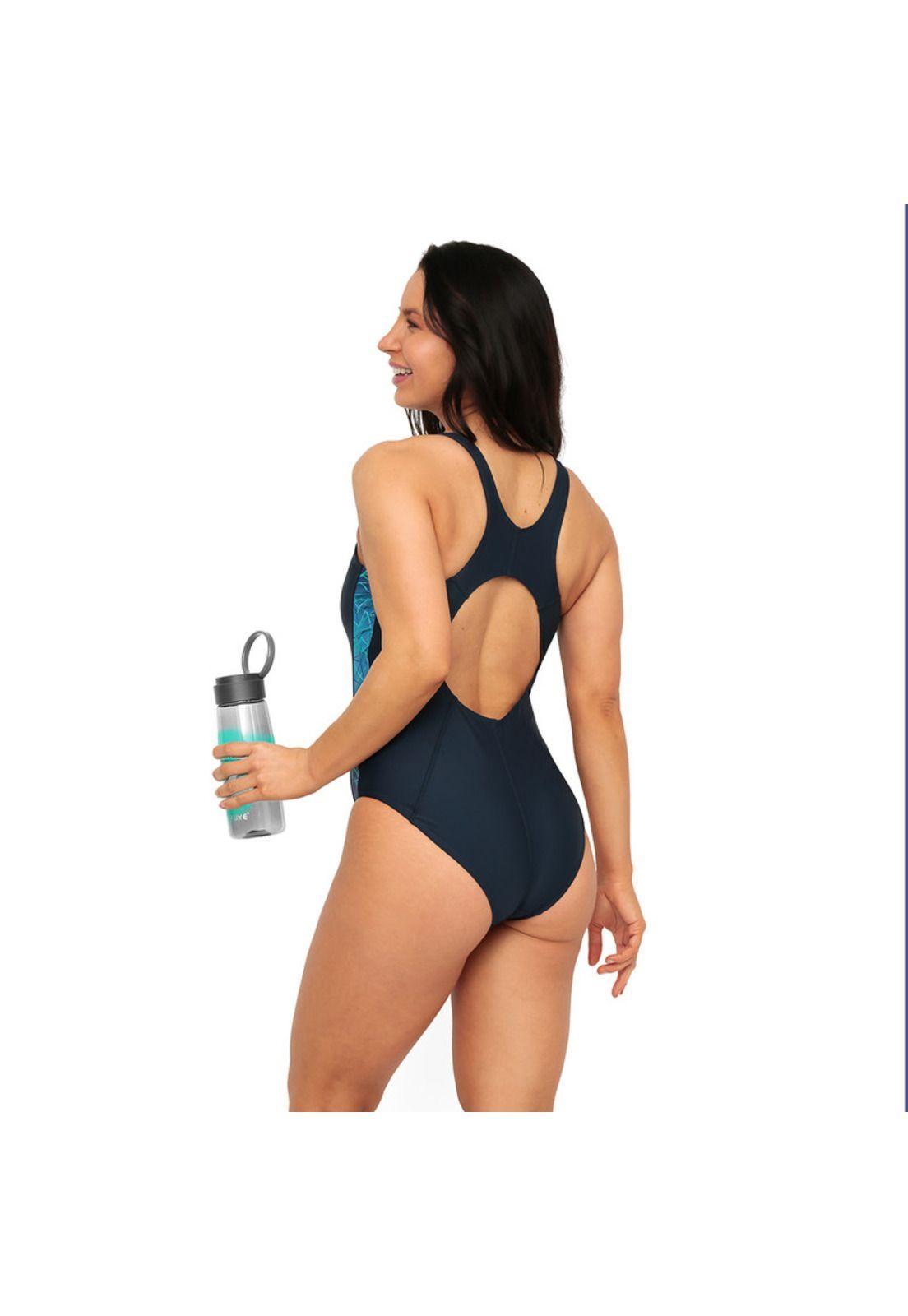 Traje de Baño Mujer Deportivo Largo H2O Wear Azul-2