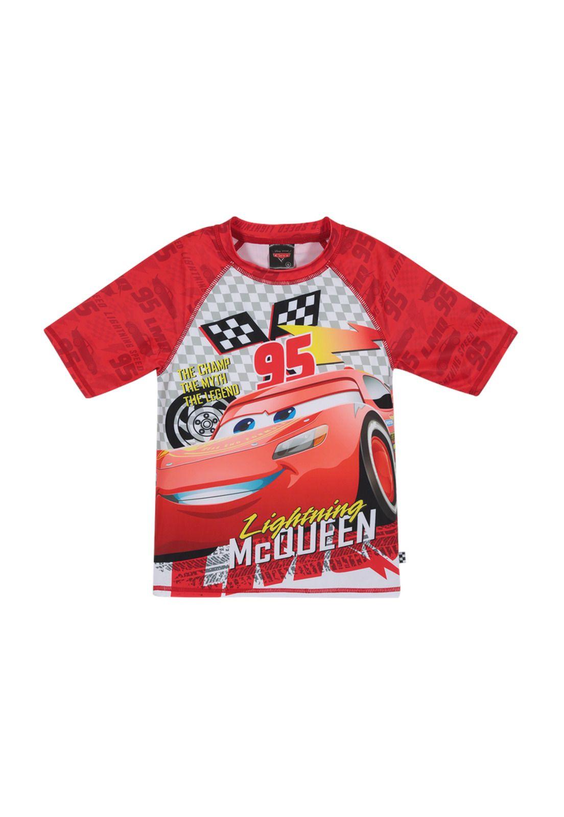 Polera Niño UV50+ Disney Cars Rojo M/Corta-0