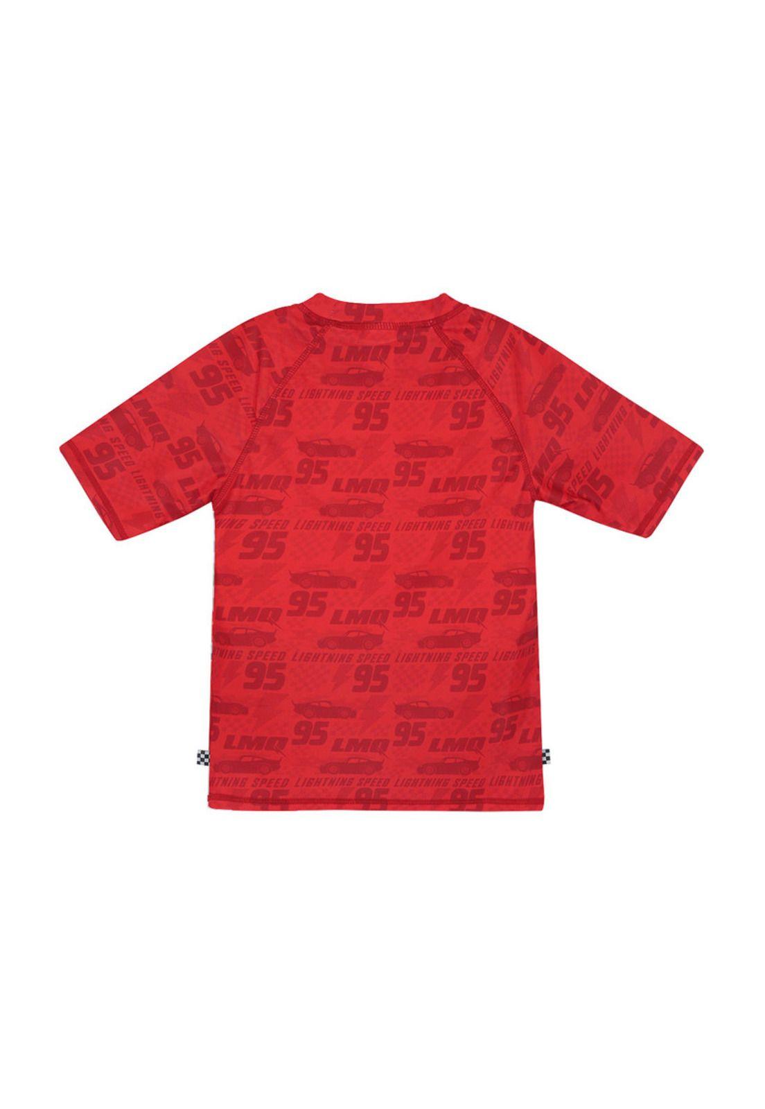 Polera Niño UV50+ Disney Cars Rojo M/Corta-1