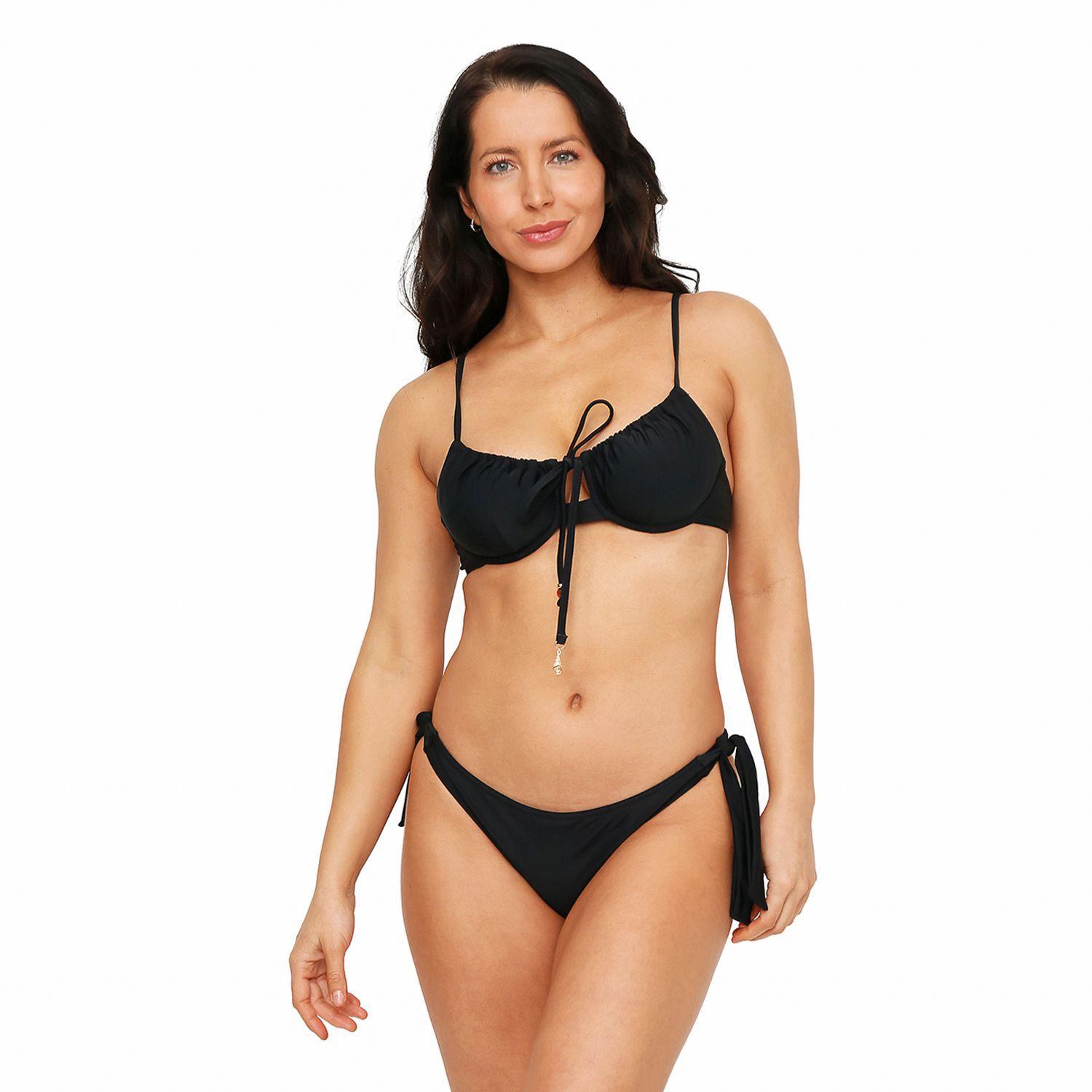 Traje de Baño Mujer BIkini Amarras EMILIA Negro H2O Wear-5
