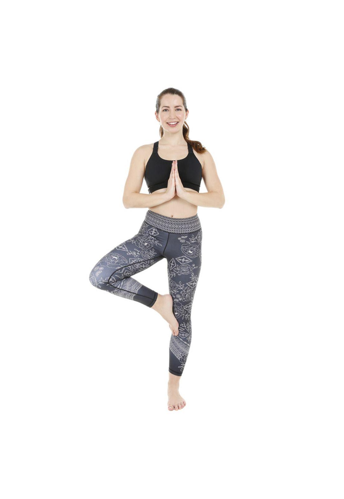 Mujer Calza Legging H2O Wear Estampado Localizado Negro Pizarra-3