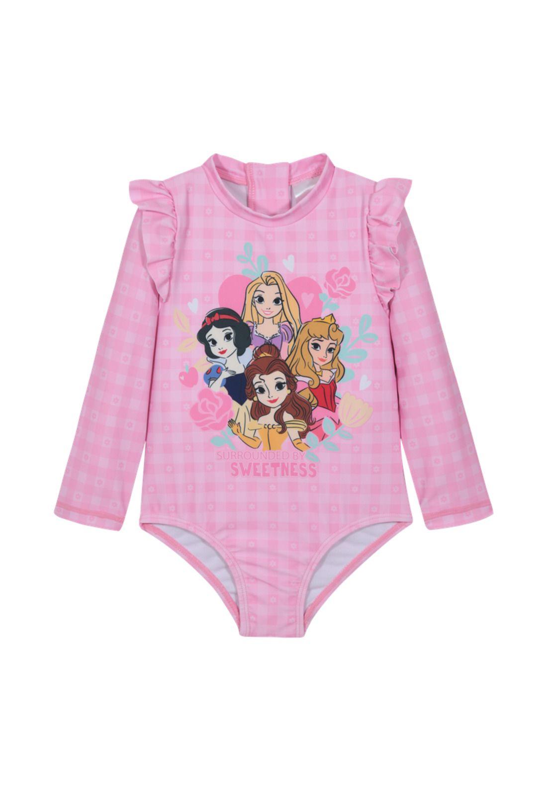 Traje de Baño Bebe Niña Entero UV50 M/Larga Disney Princesas-1