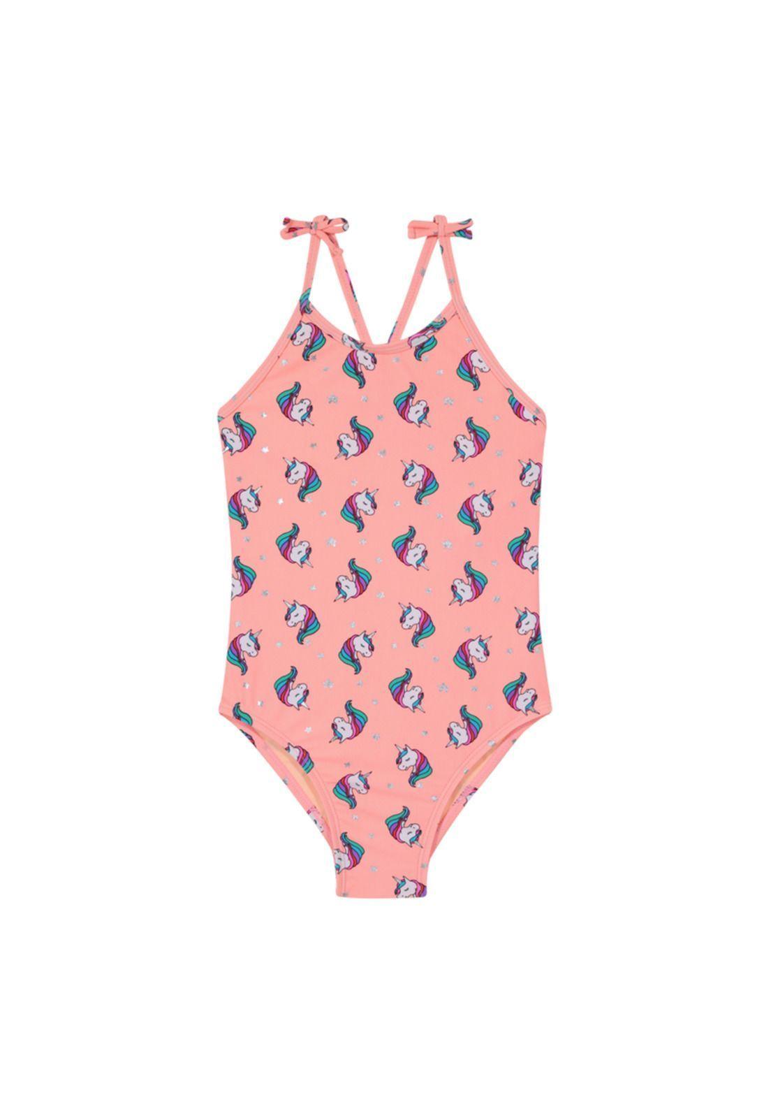 Traje de Baño Niña Entero UV30+ H2O Wear Folia Coral-0
