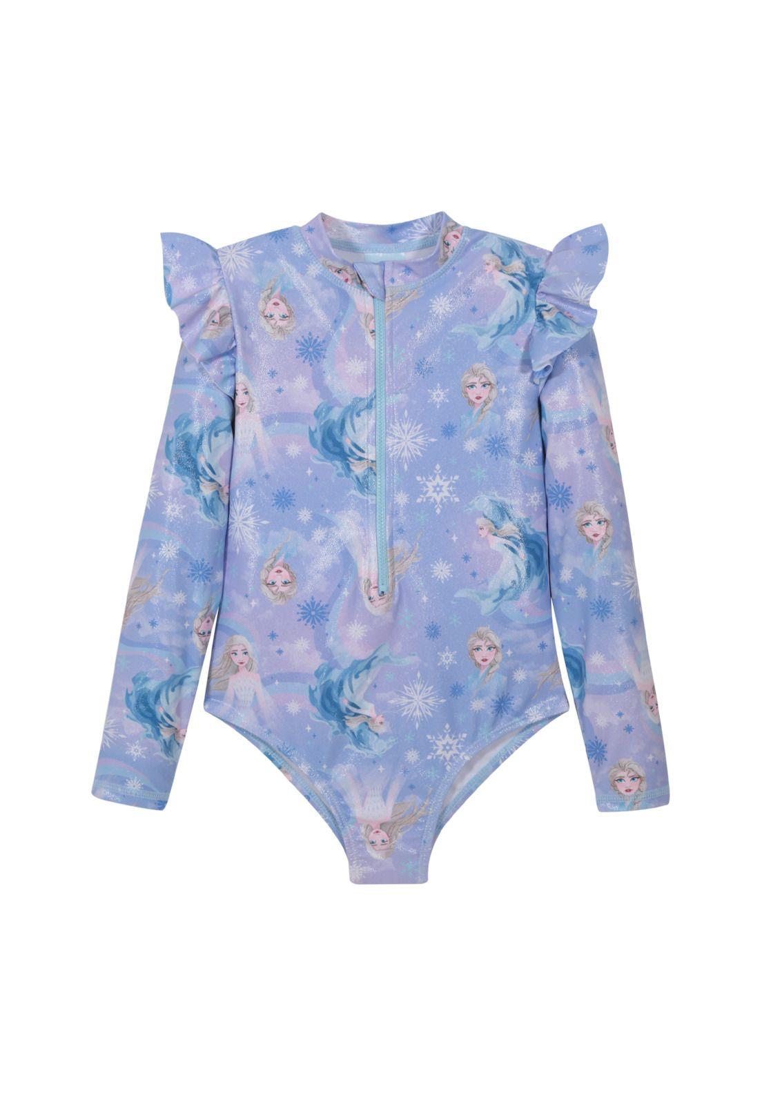 Traje de Baño Niña Entero UV50 M/Larga Frozen Disney-1