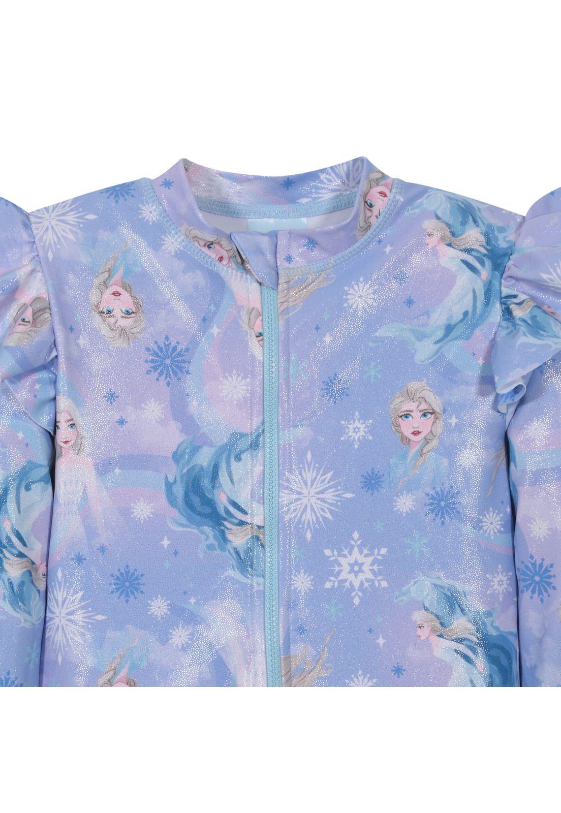 Traje de Baño Niña Entero UV50 M/Larga Frozen Disney-3