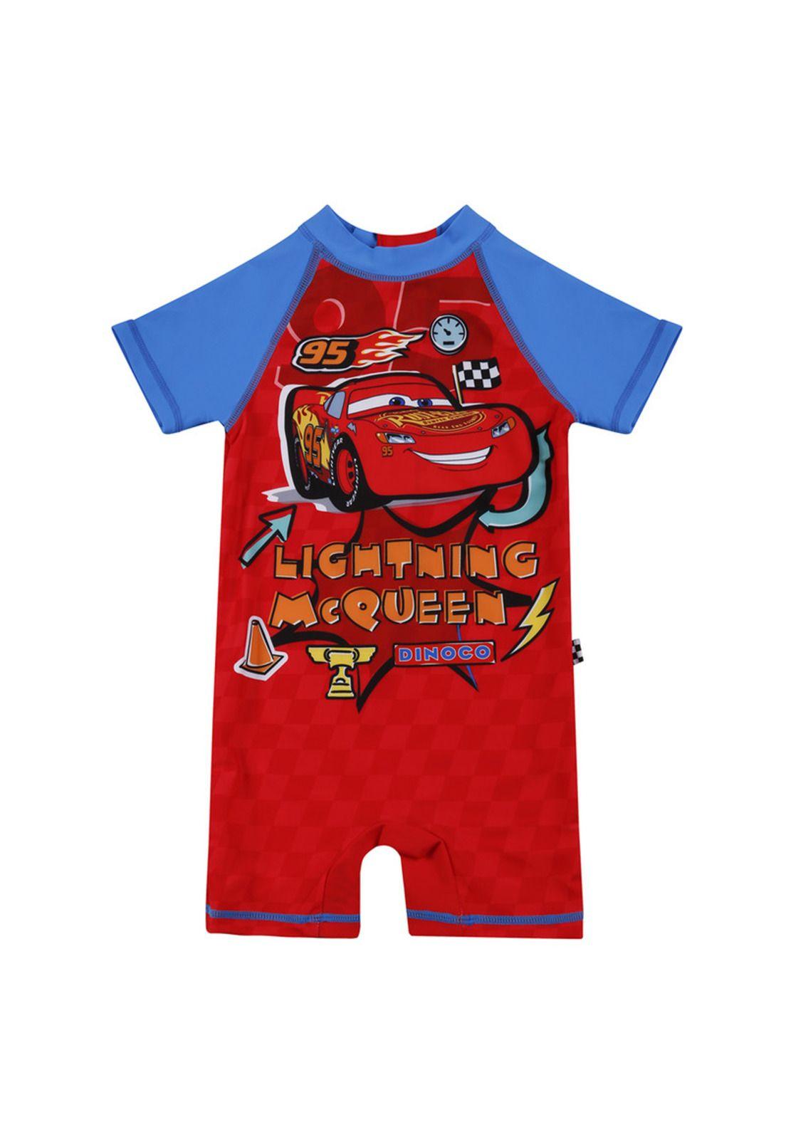 Traje de Baño Bebe Niño Body UV 50 Disney Cars Rojo Amaranto-0