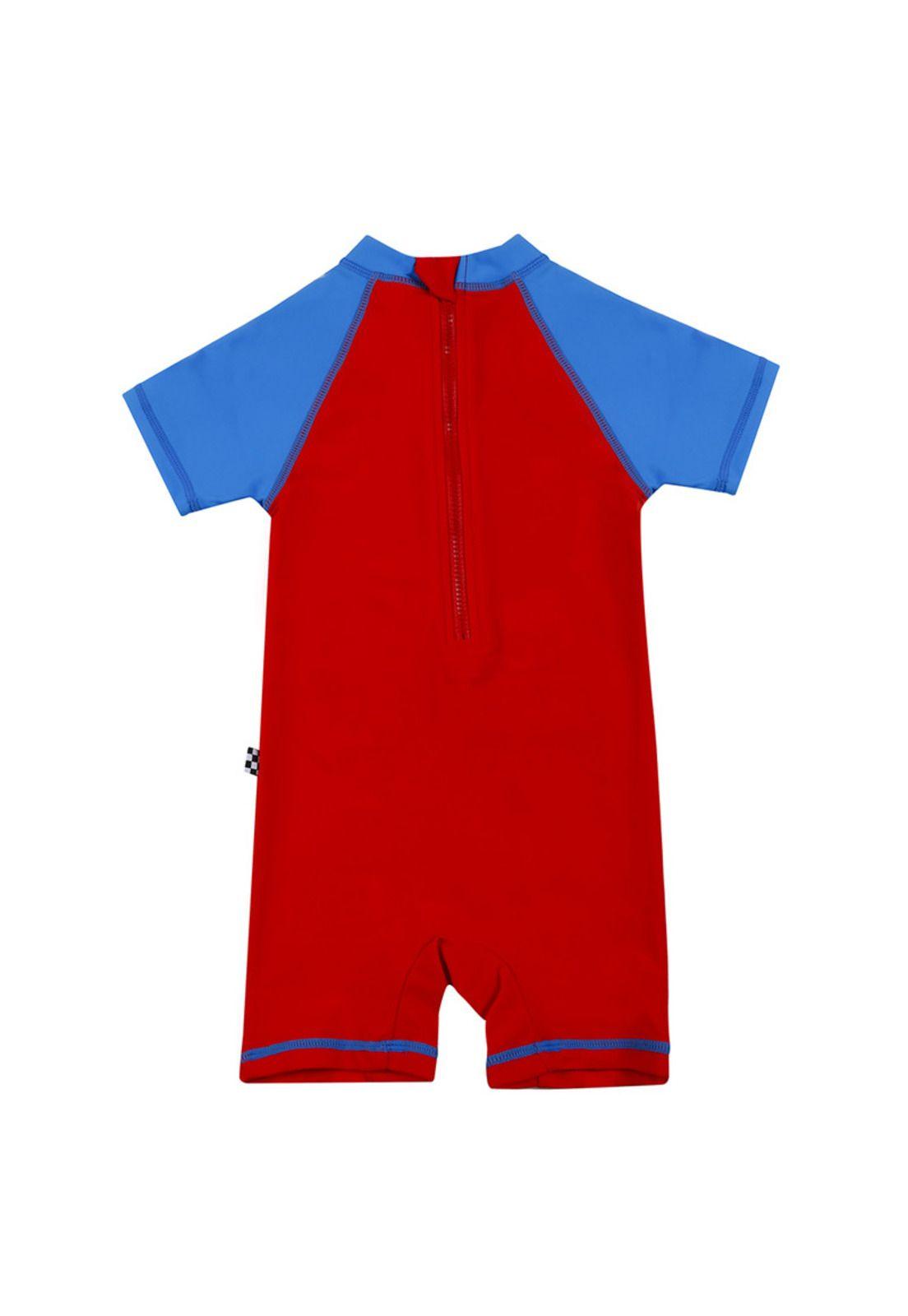 Traje de Baño Bebe Niño Body UV 50 Disney Cars Rojo Amaranto-1