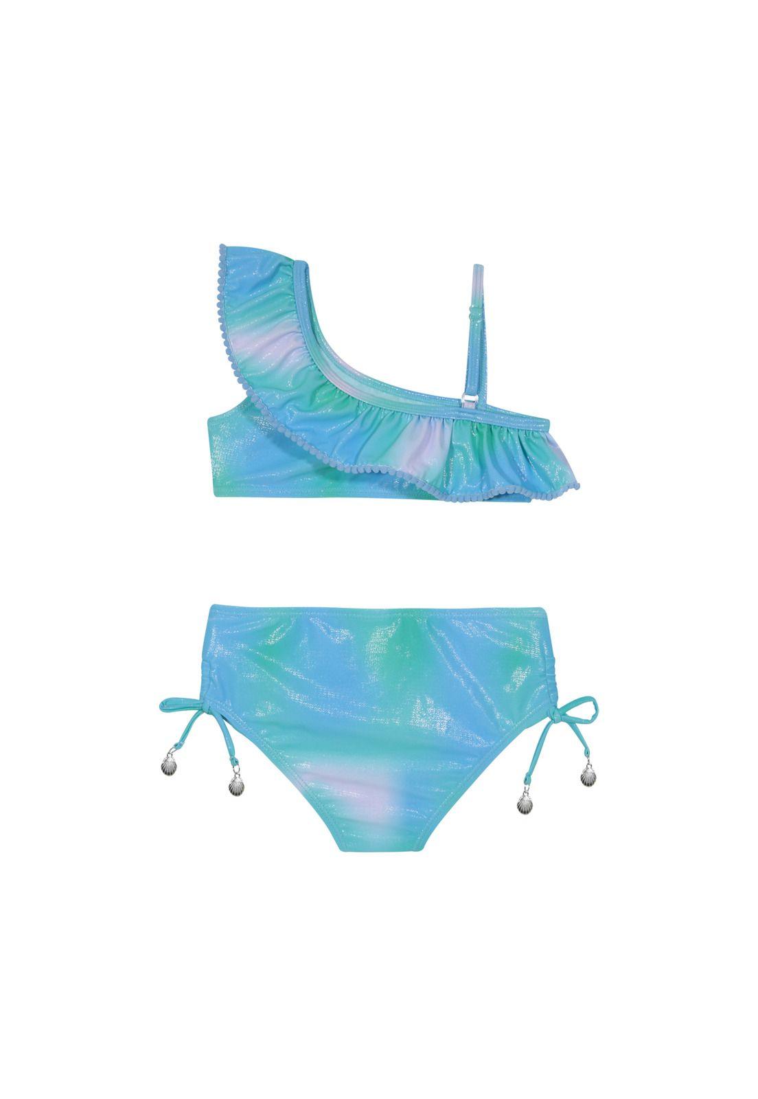 Traje de Baño Niña Bikini 1 Hombro UV50 H2O Wear Calipso-2