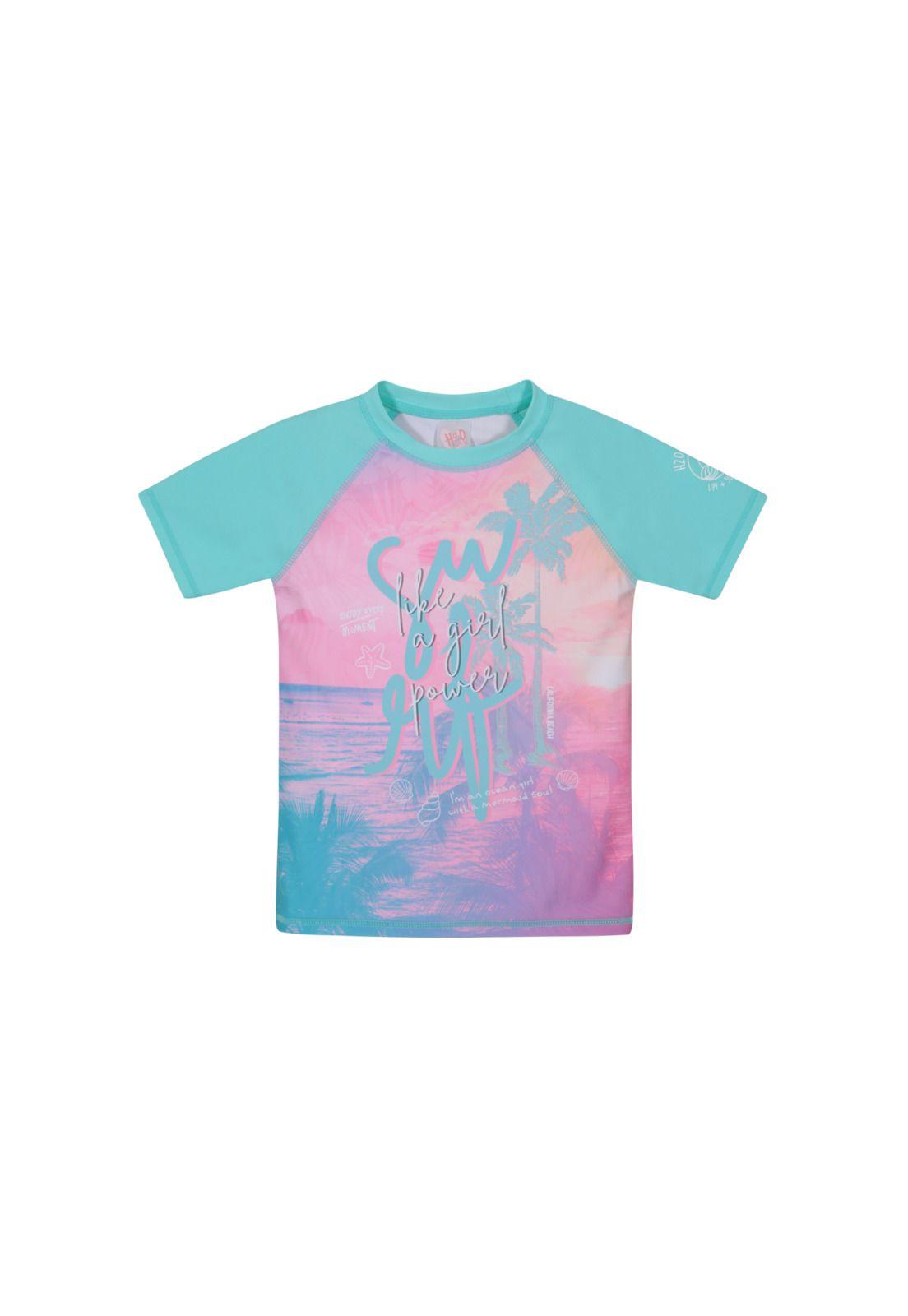 Traje de Baño Niña Polera UV50 M/Corta H2O Wear Calipso-1