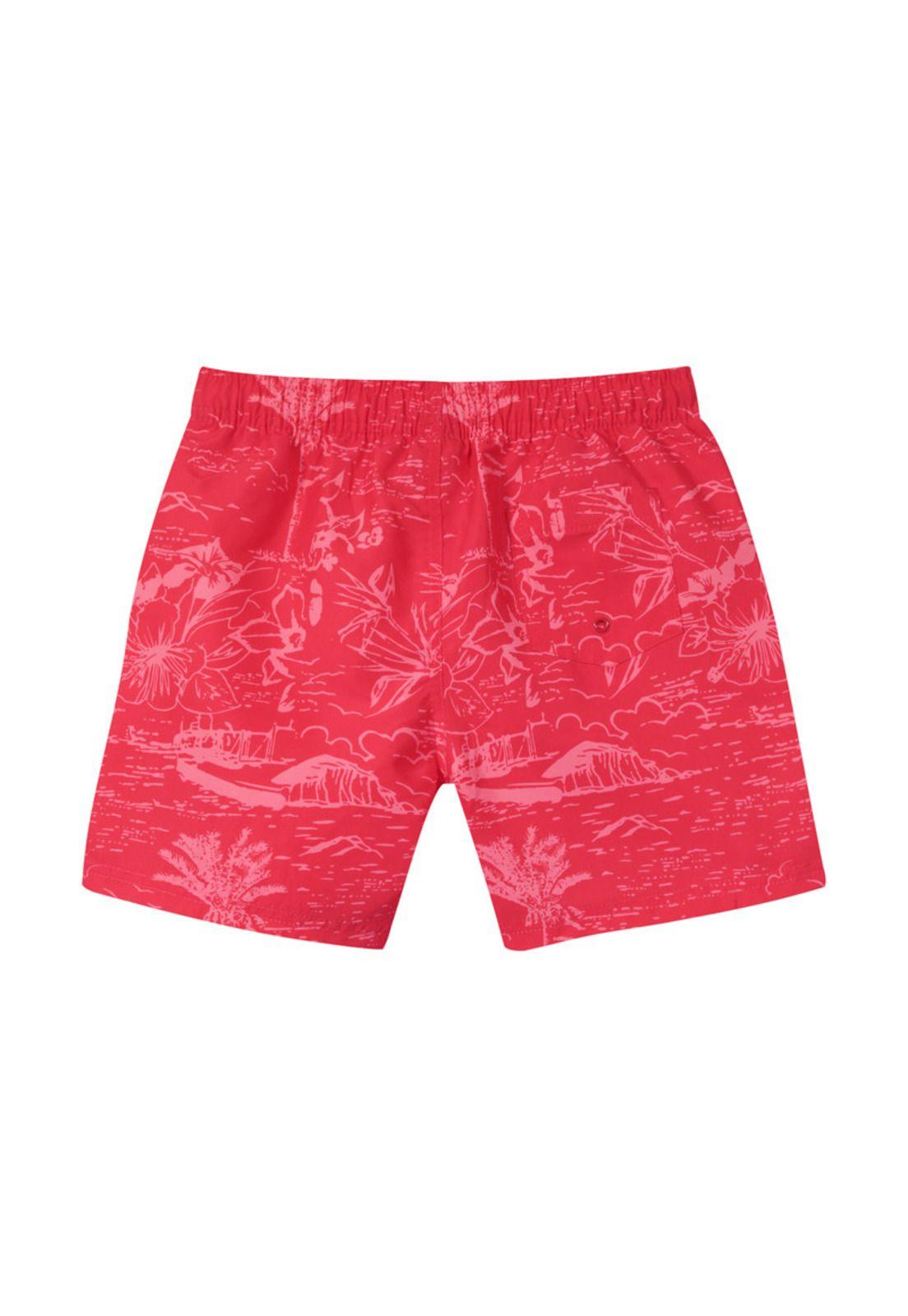 Niño Short H2O Wear Estamp. Beach Rojo-1