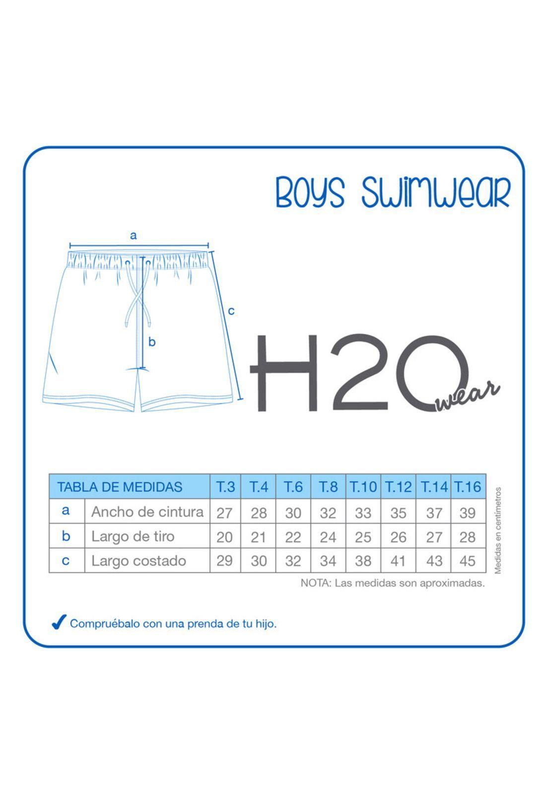Niño Short H2O Wear Estamp. Beach Rojo-2
