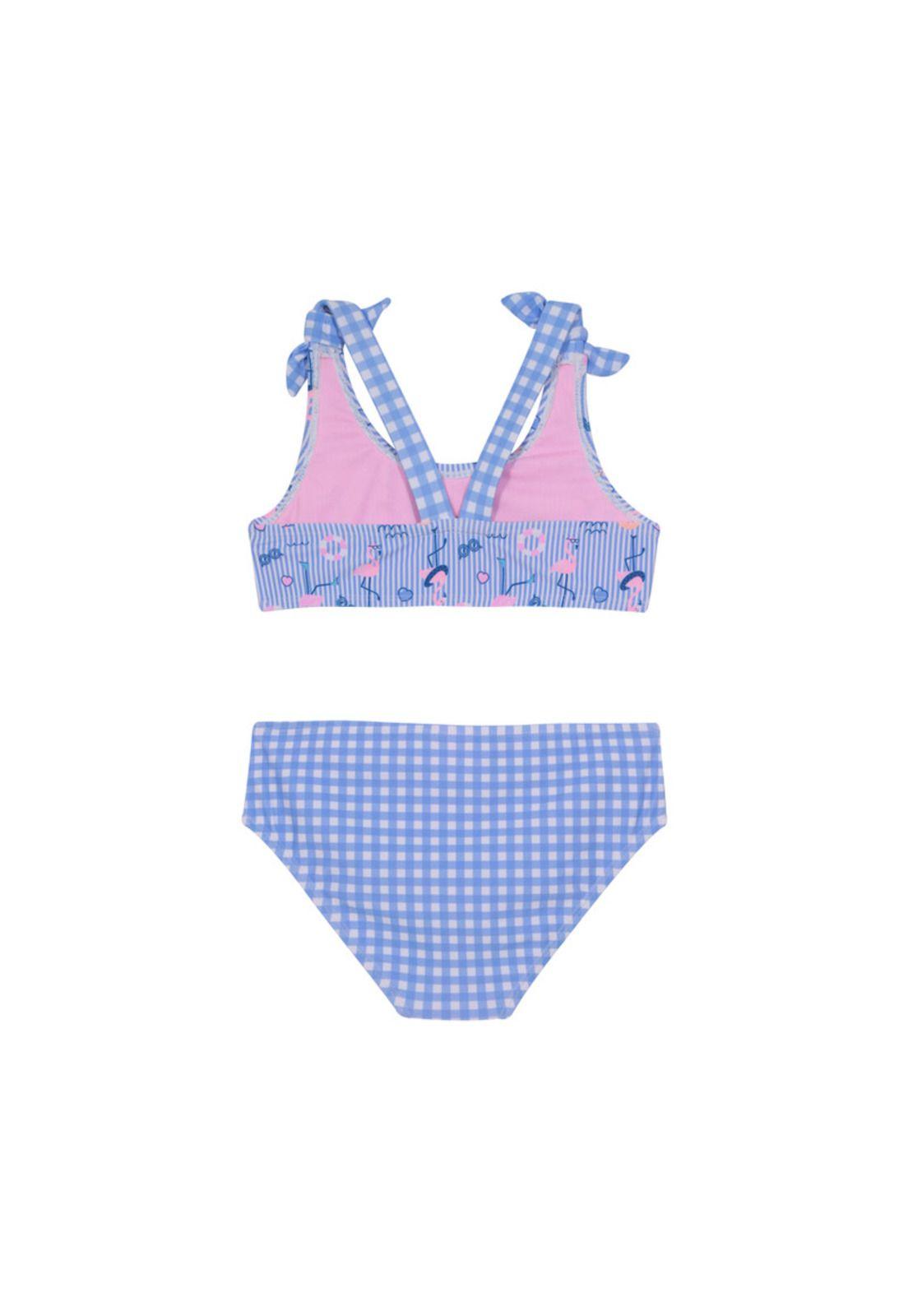 Traje de Baño Niña Bikini Ribbons UV50 H2O Wear Celeste-2