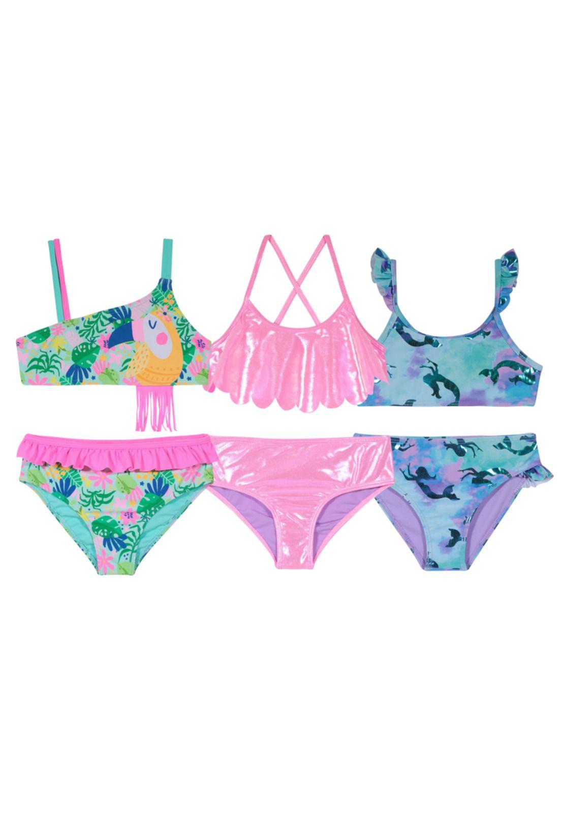 Pack 3 Traje de Baño Niña Bikini H2O Wear Multicolor-0