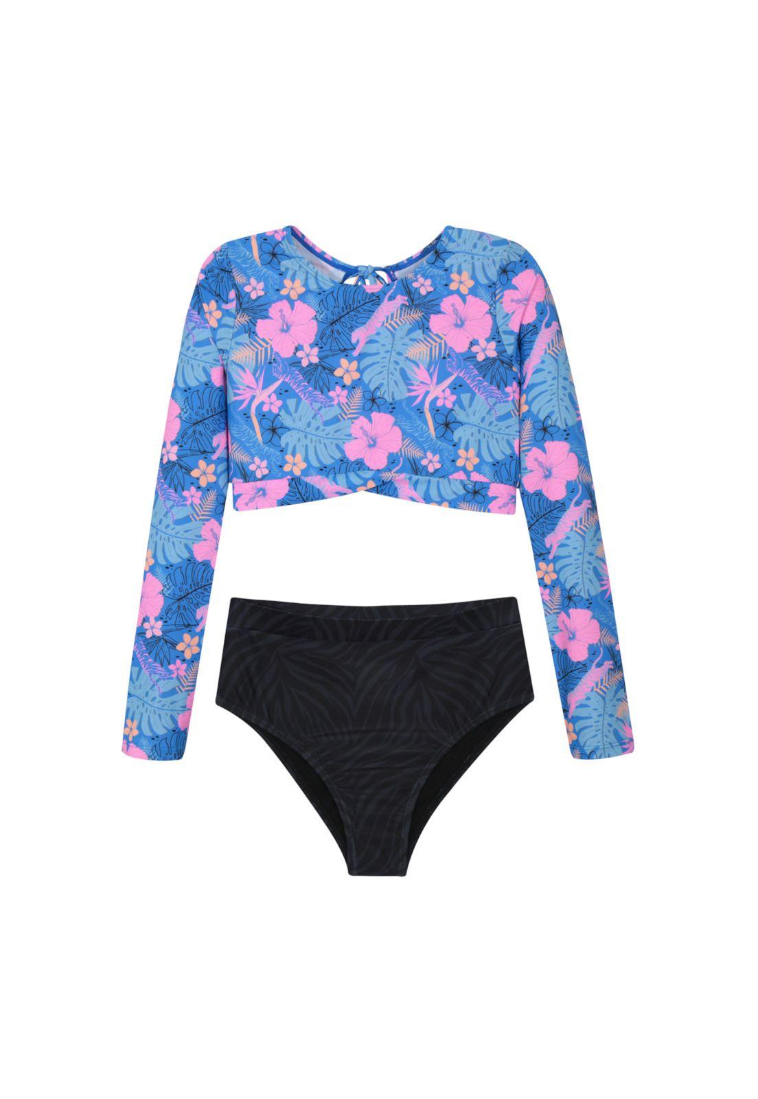 Traje de Baño Niña Teens Tankini UV50 Crop Top  H2O Wear-0