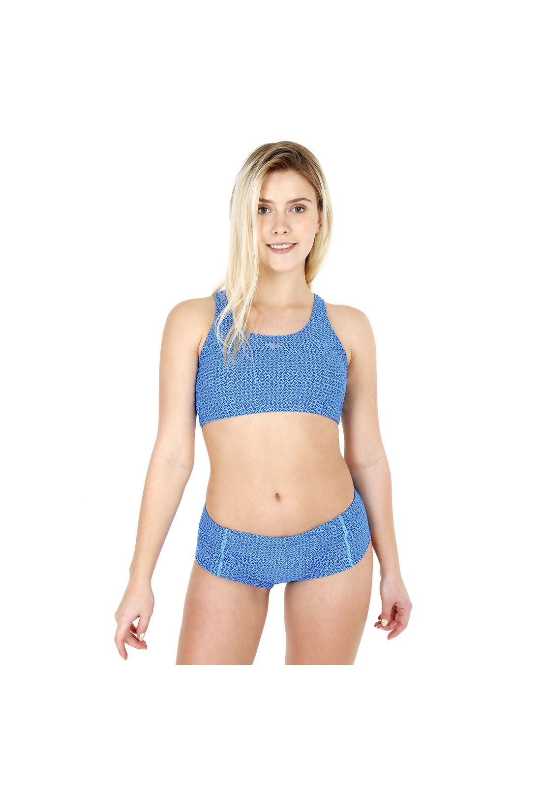 Traje de Baño Bikini Mujer Modelo Deportivo H2O Wear Turquesa-0