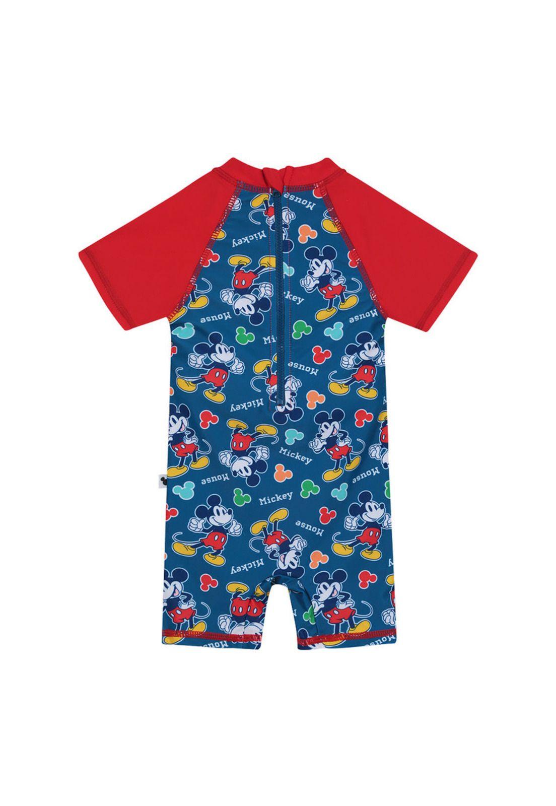 Traje de Baño Bebe Niño Body UV50+ Disney Mickey Rojo M/Corta-1
