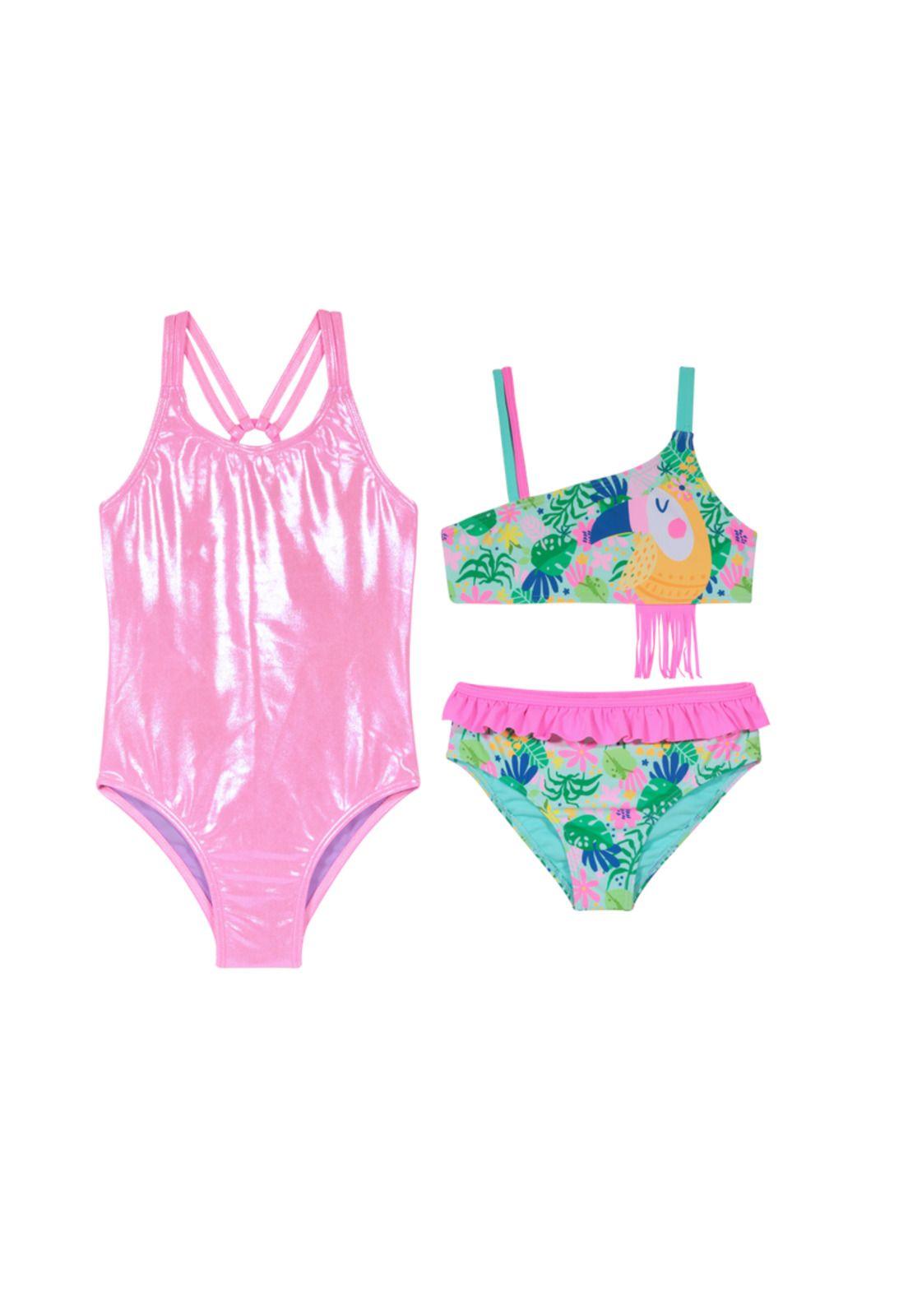 Pack 2 Traje de Baño Niña  H2O Wear Multicolor-0