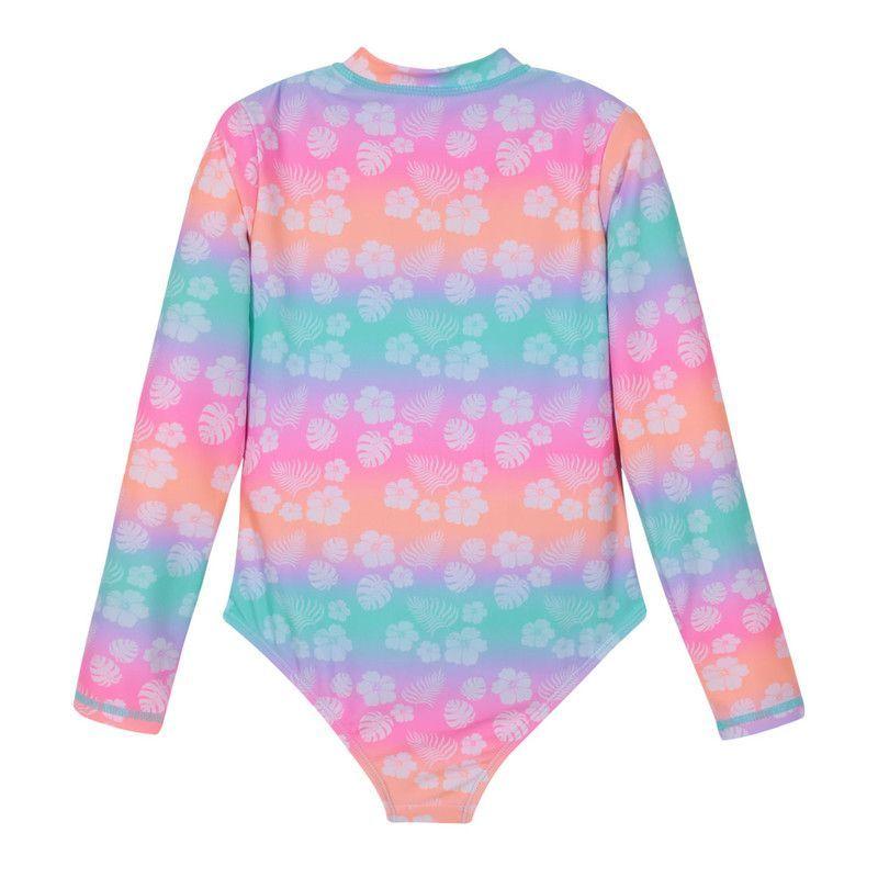 Traje de Baño Niña Entero UV30+ H2O Wear Coral M/Larga-1