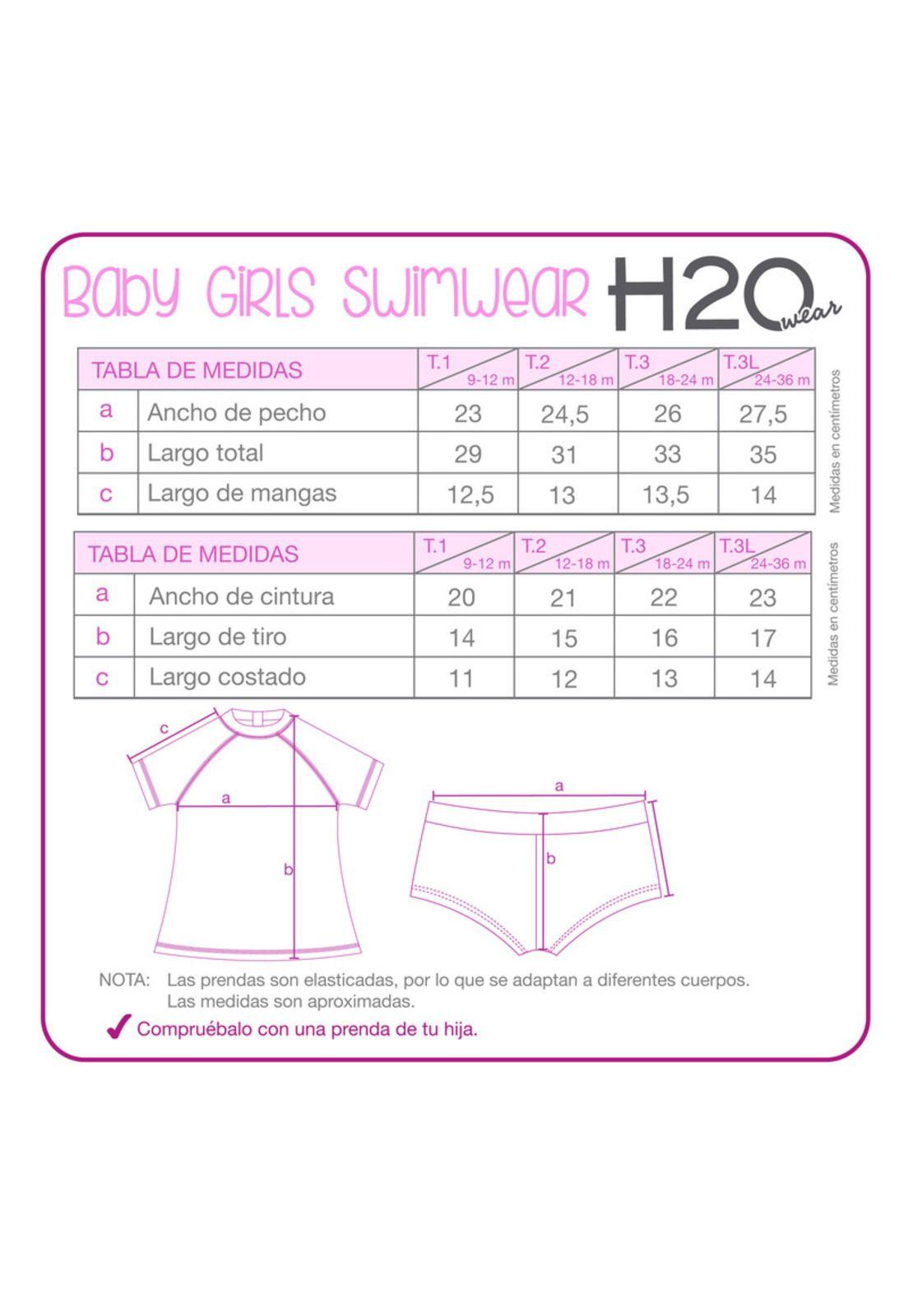 Pack 2 Traje de Baño Bebe Niña  H2O Wear Lila-3