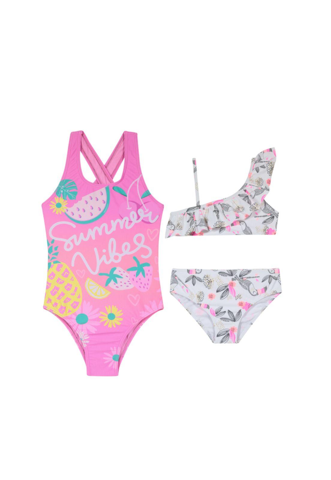 Pack 2 Traje de Baño Niña  H2O Wear Multicolor-0