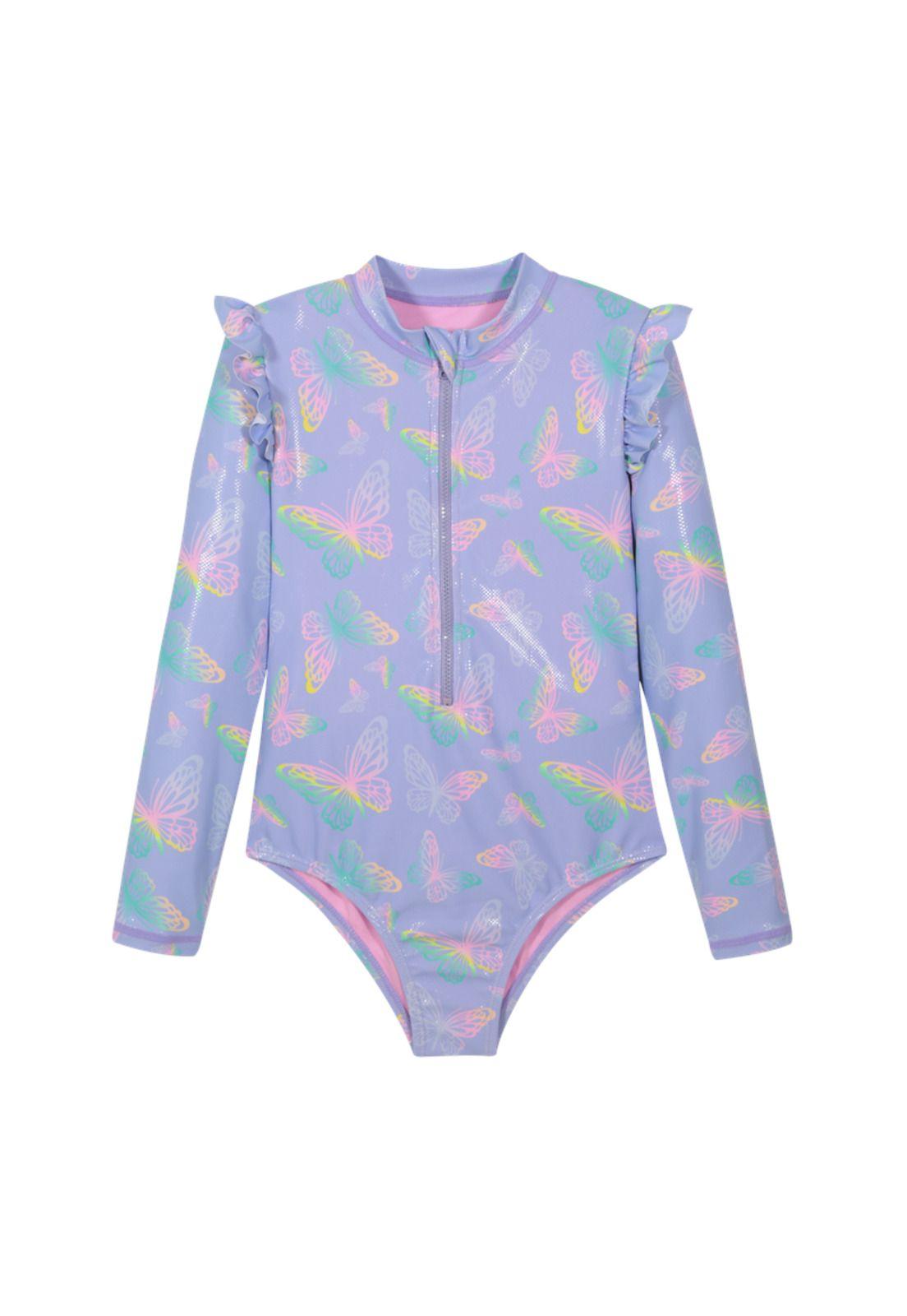 Traje de Baño Niña UV50 M/Larga H2O Wear Lila-0