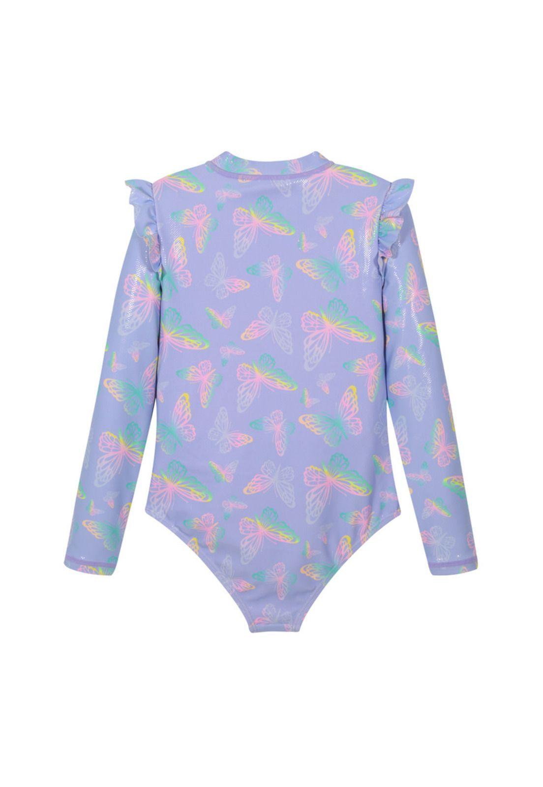 Traje de Baño Niña UV50 M/Larga H2O Wear Lila-2