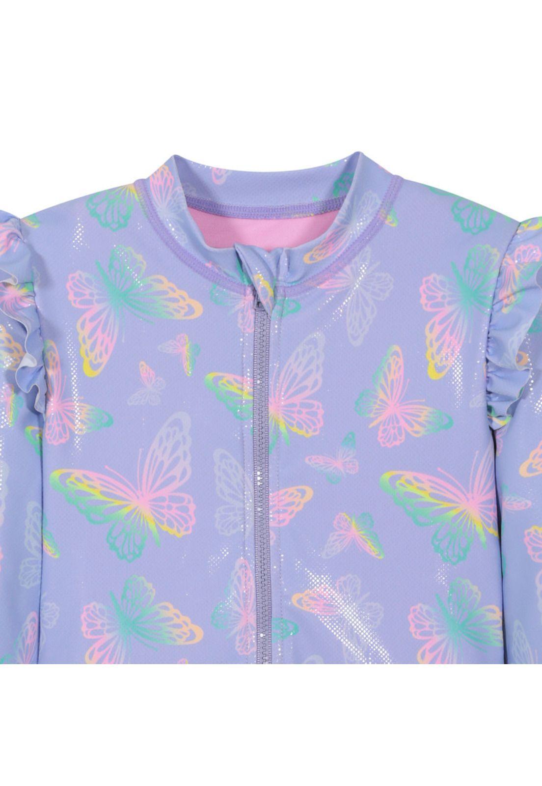 Traje de Baño Niña UV50 M/Larga H2O Wear Lila-3