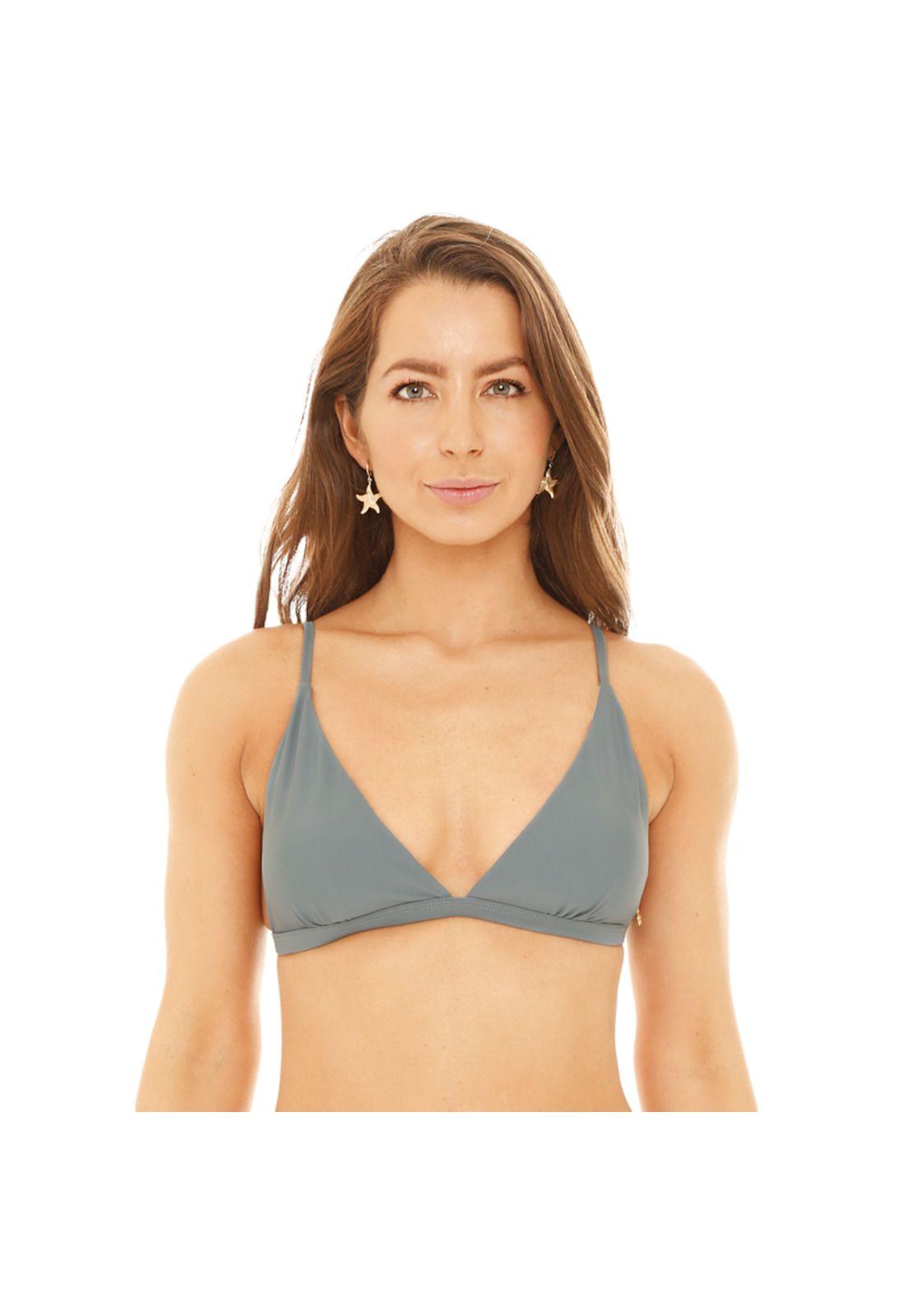 Mujer Top Bikini H2O Wear  Triángulo Fijo Verde-0