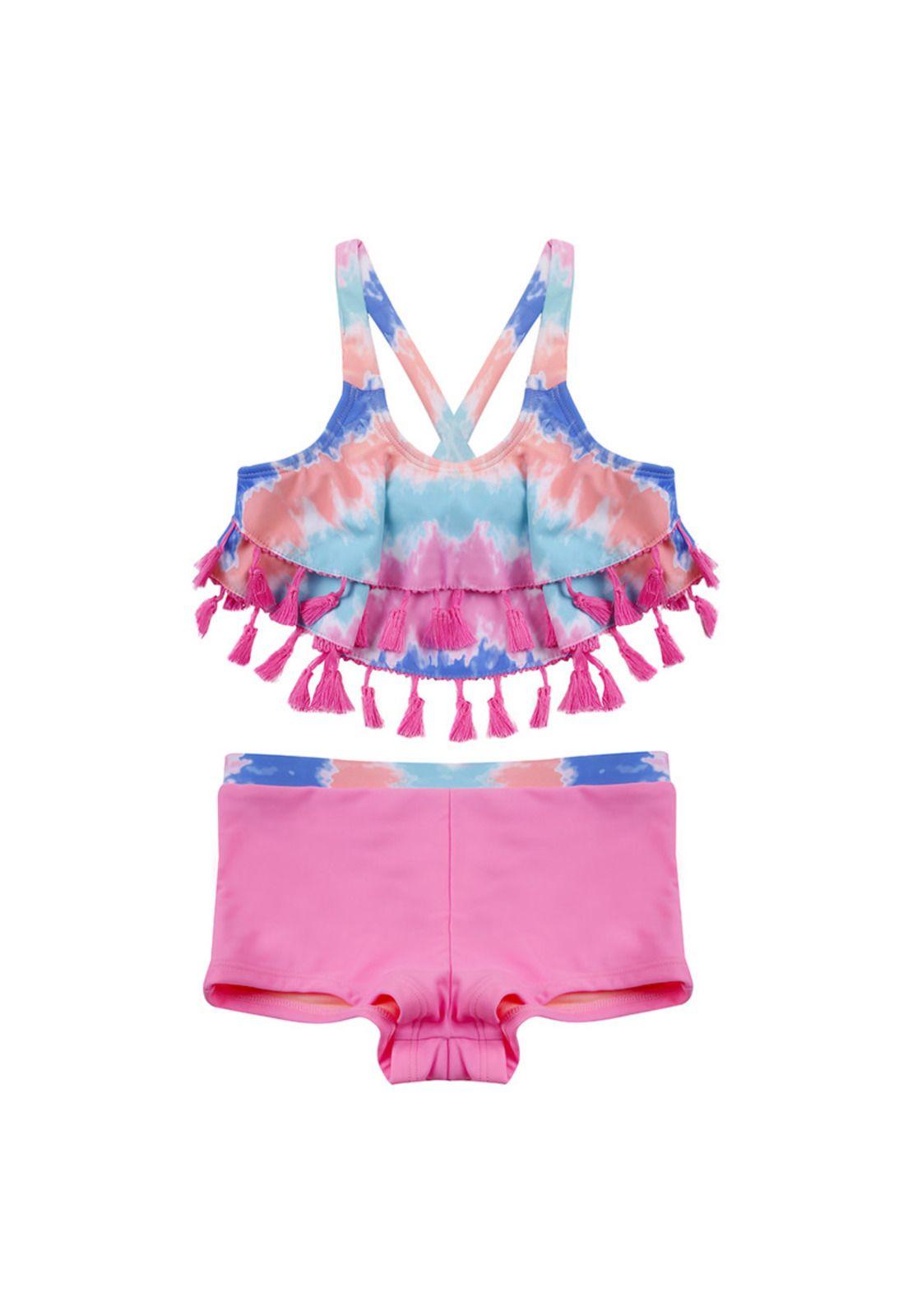 Traje de Baño Niña Bikini UV30 Rosa H2O Wear-0