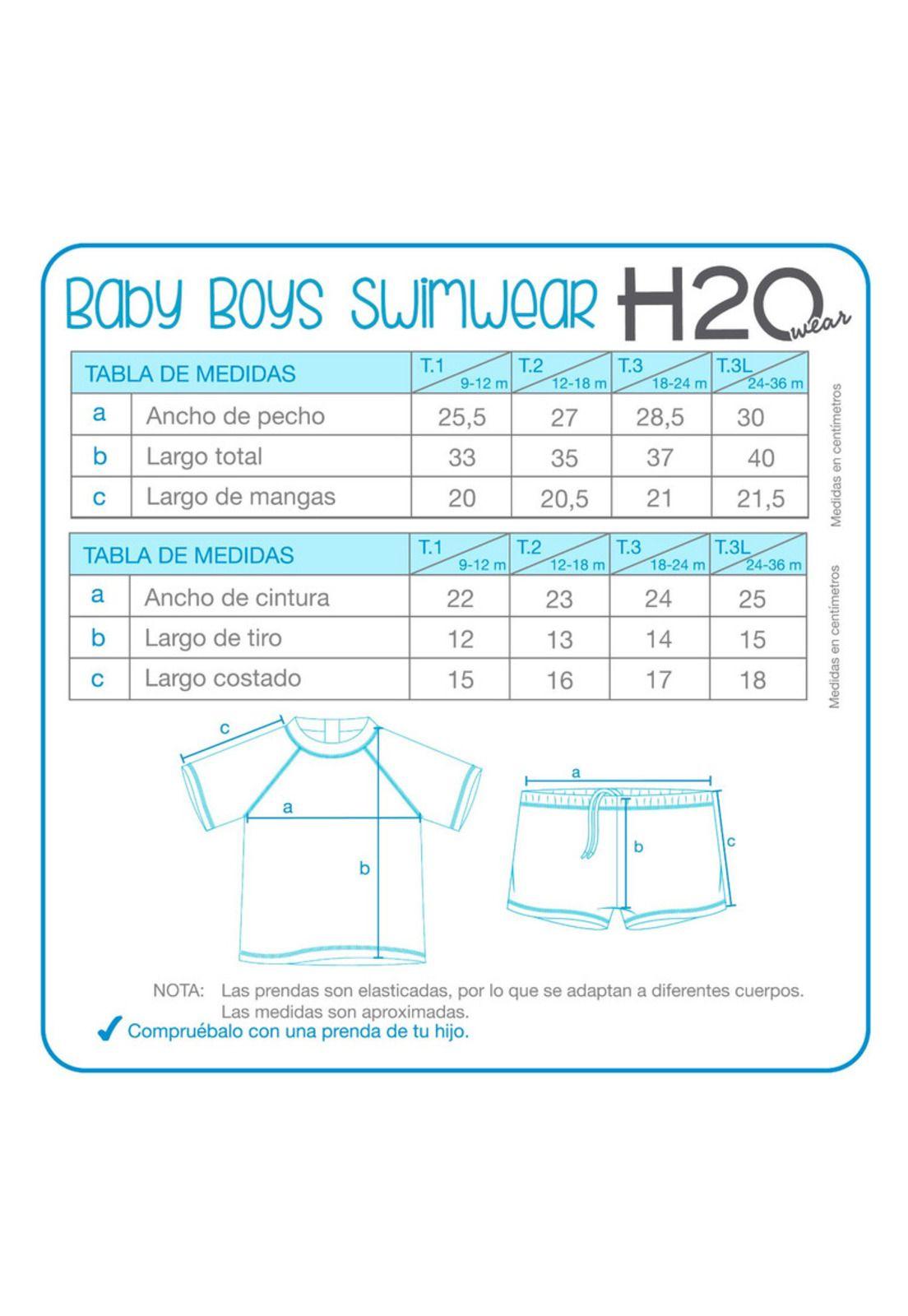 Traje de Baño Set UV50+ para Bebe Niño Disney Rojo-2