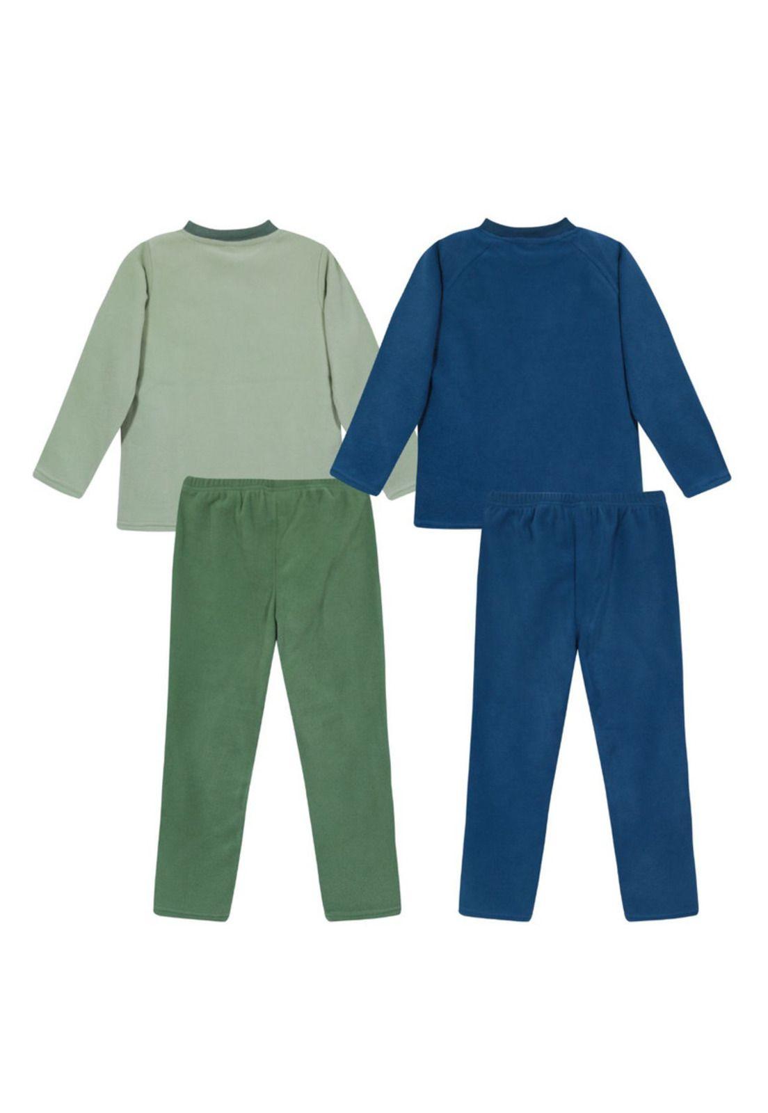 Pack 2 Pijama Niño Polar Sustentable Multicolor H2O Wear-1