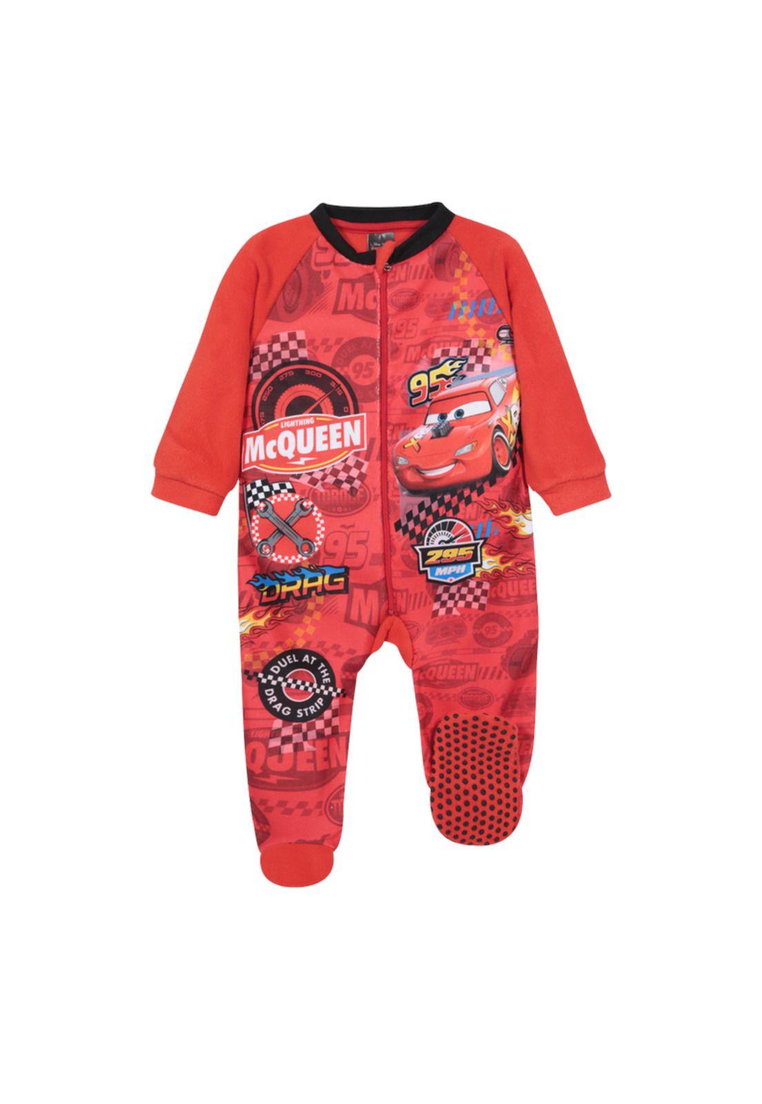 Pijama Bebé Niño Polar Entero Rojo Drag Disney Cars-0