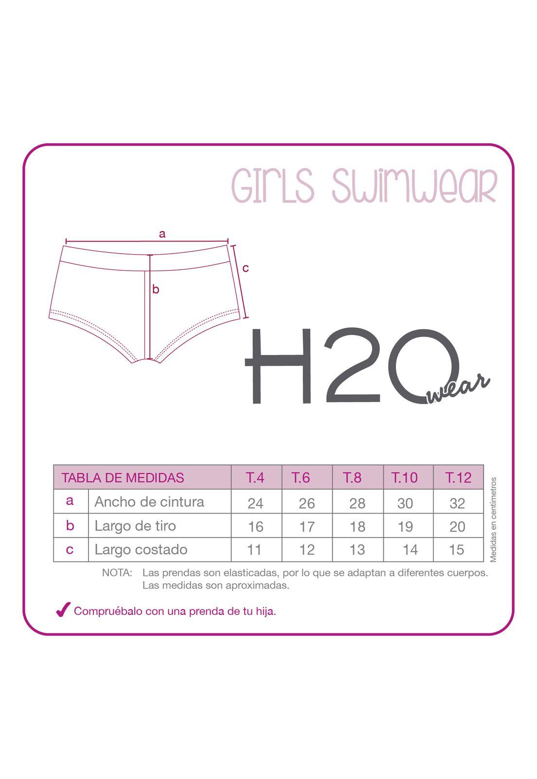 Traje de Baño Niña Tankini UV30 Azul H2O Wear-3