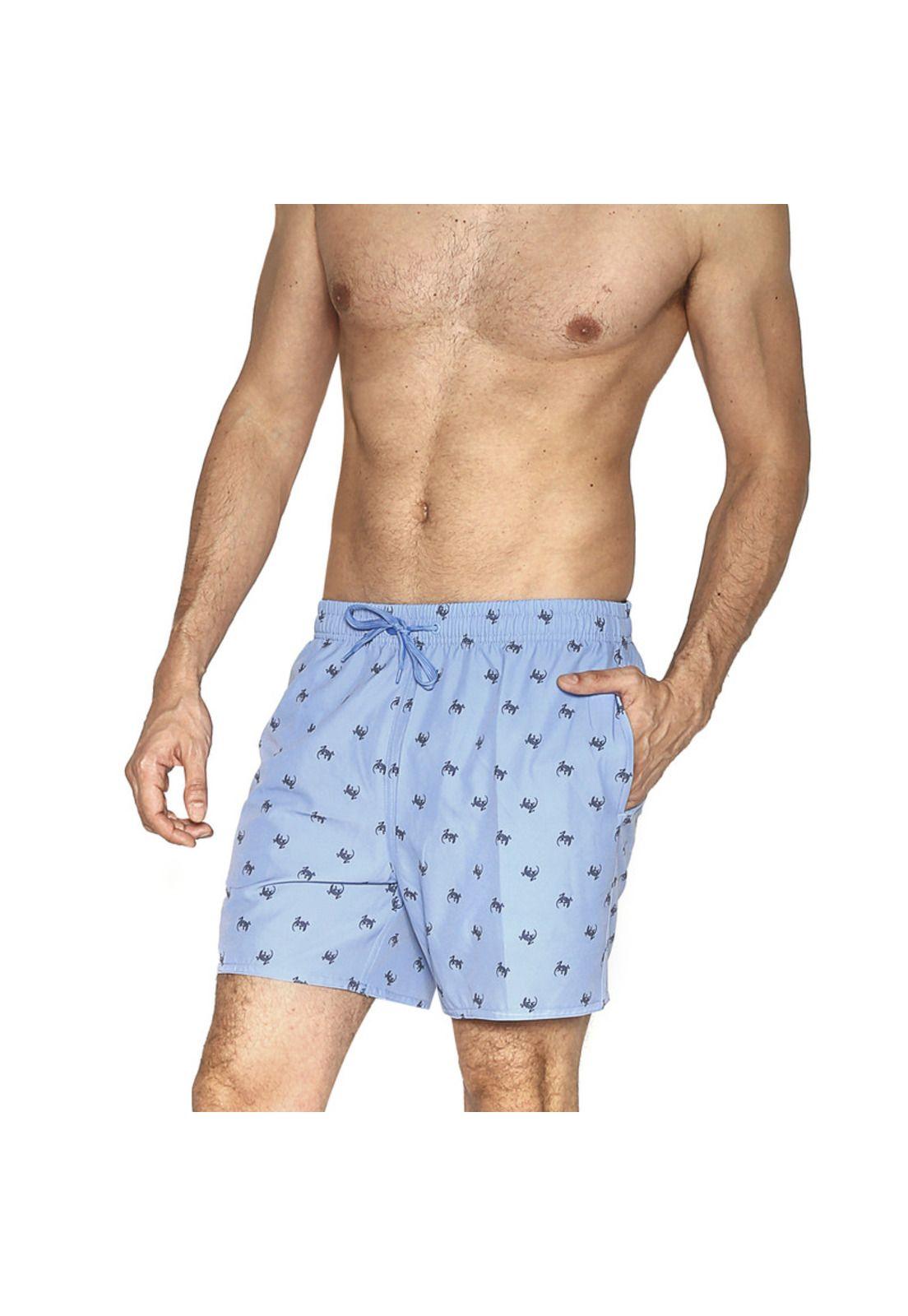 Traje de Baño Short Hombre Tela c Elasticidad H2O Wear Turquesa-1