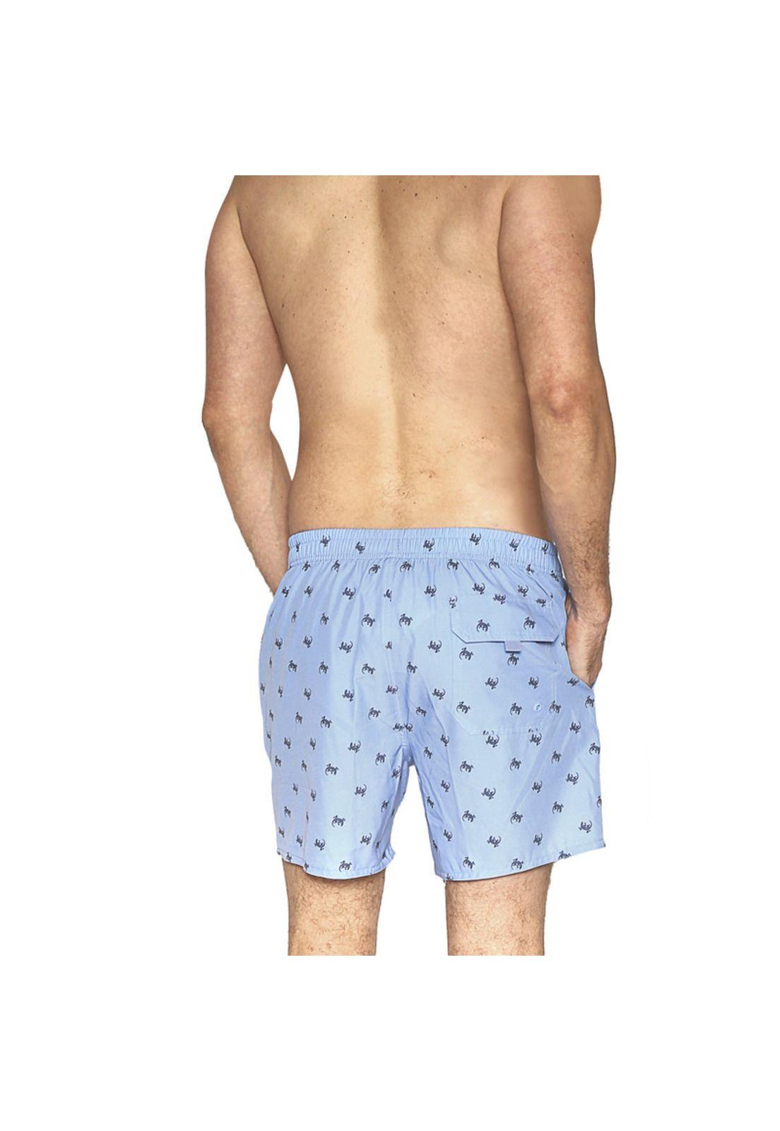 Traje de Baño Short Hombre Tela c Elasticidad H2O Wear Turquesa-2