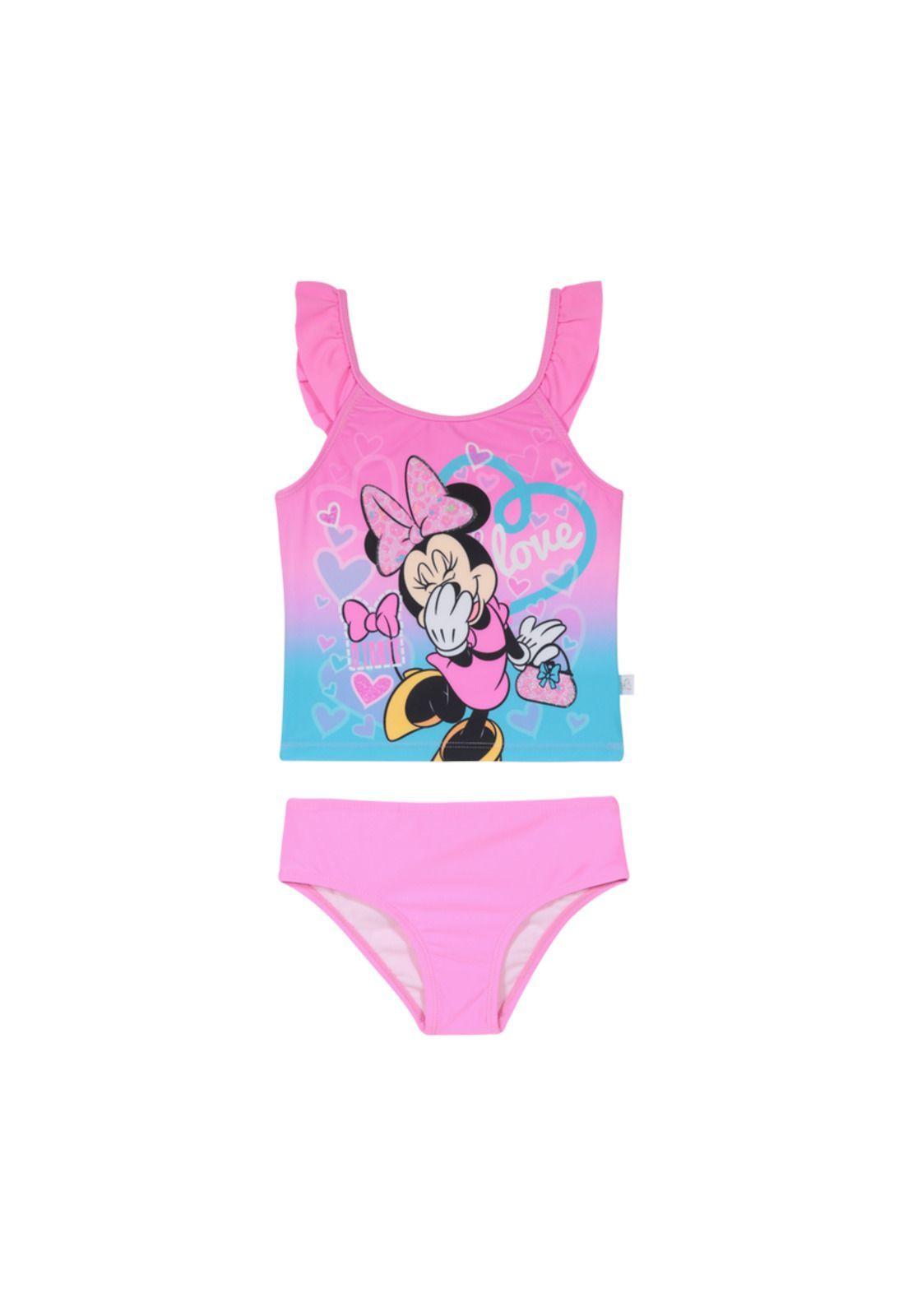 Traje de Baño Niña Tankini Disney Minnie  Fucsia-0
