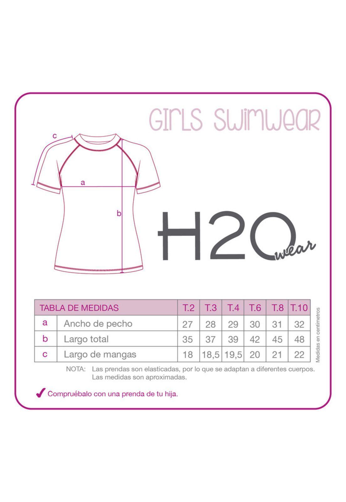 Polera Niña Manga Corta UV 50+ Disney Frozen Celeste-3