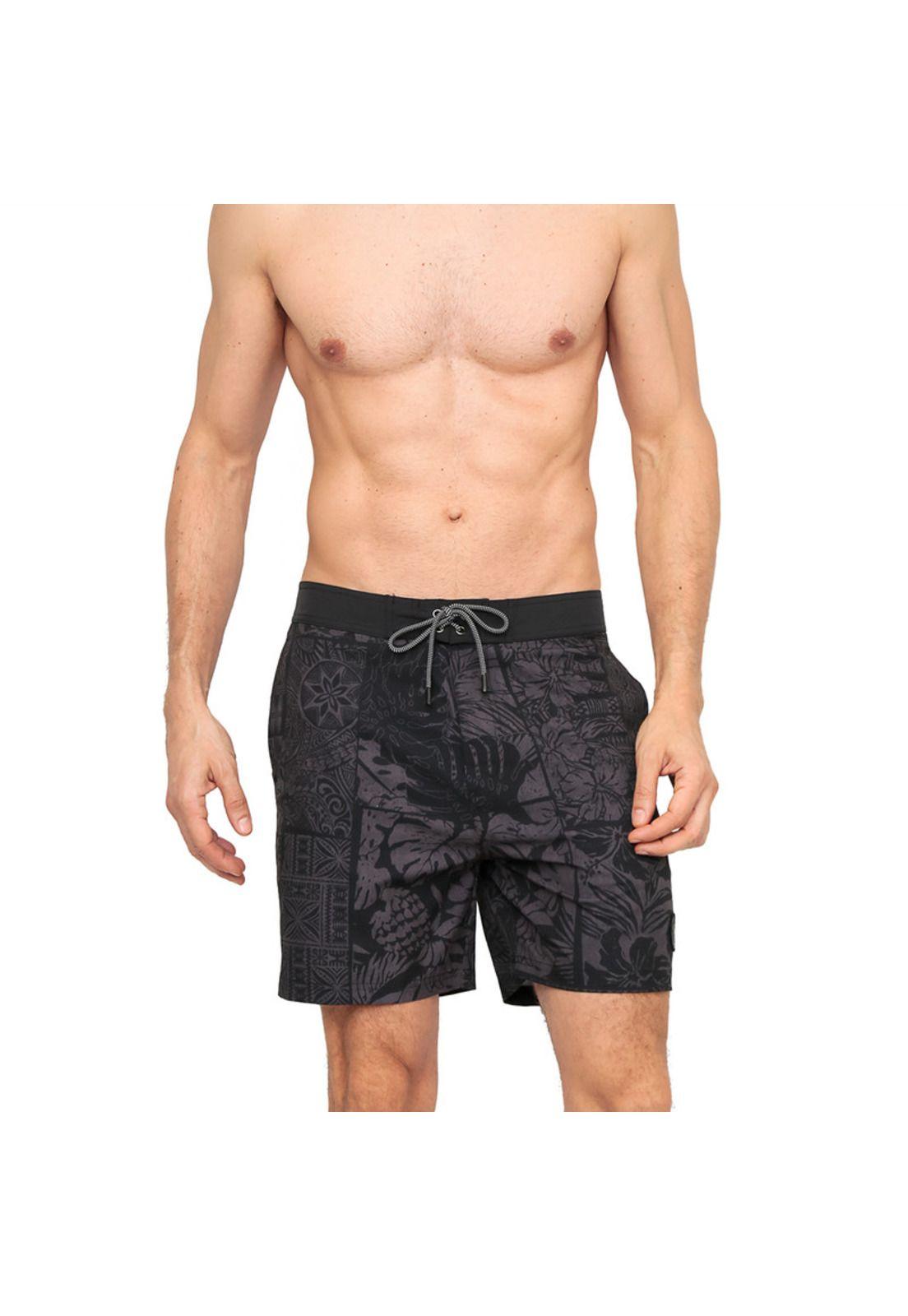 Traje de Baño Hombre Short Pretina W Stretch H2O Wear Negro-0
