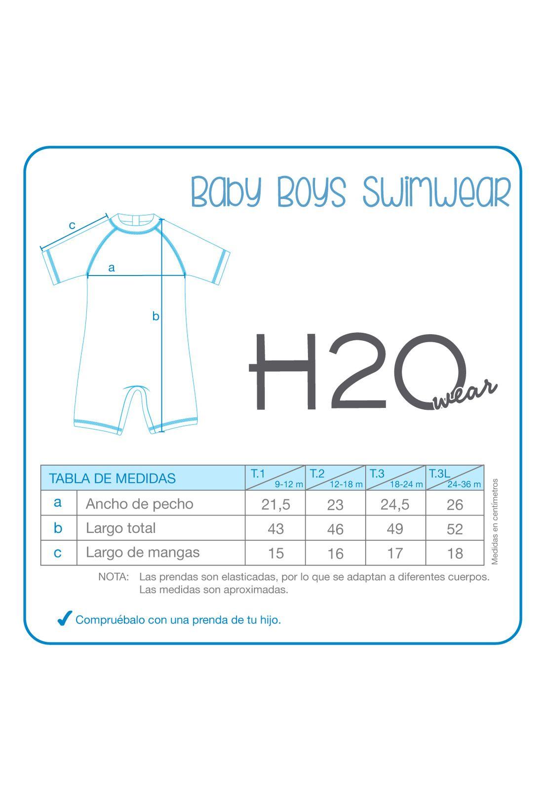 Traje de Baño Bebe Niño Body  UV50 H2O Wear Denim-3