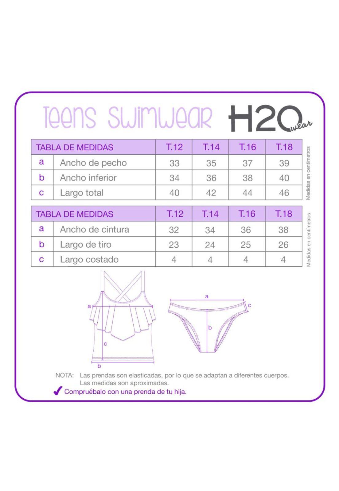 Traje de Baño Niña Teens Tankini UV30+ Vuelo H2O Wear-2